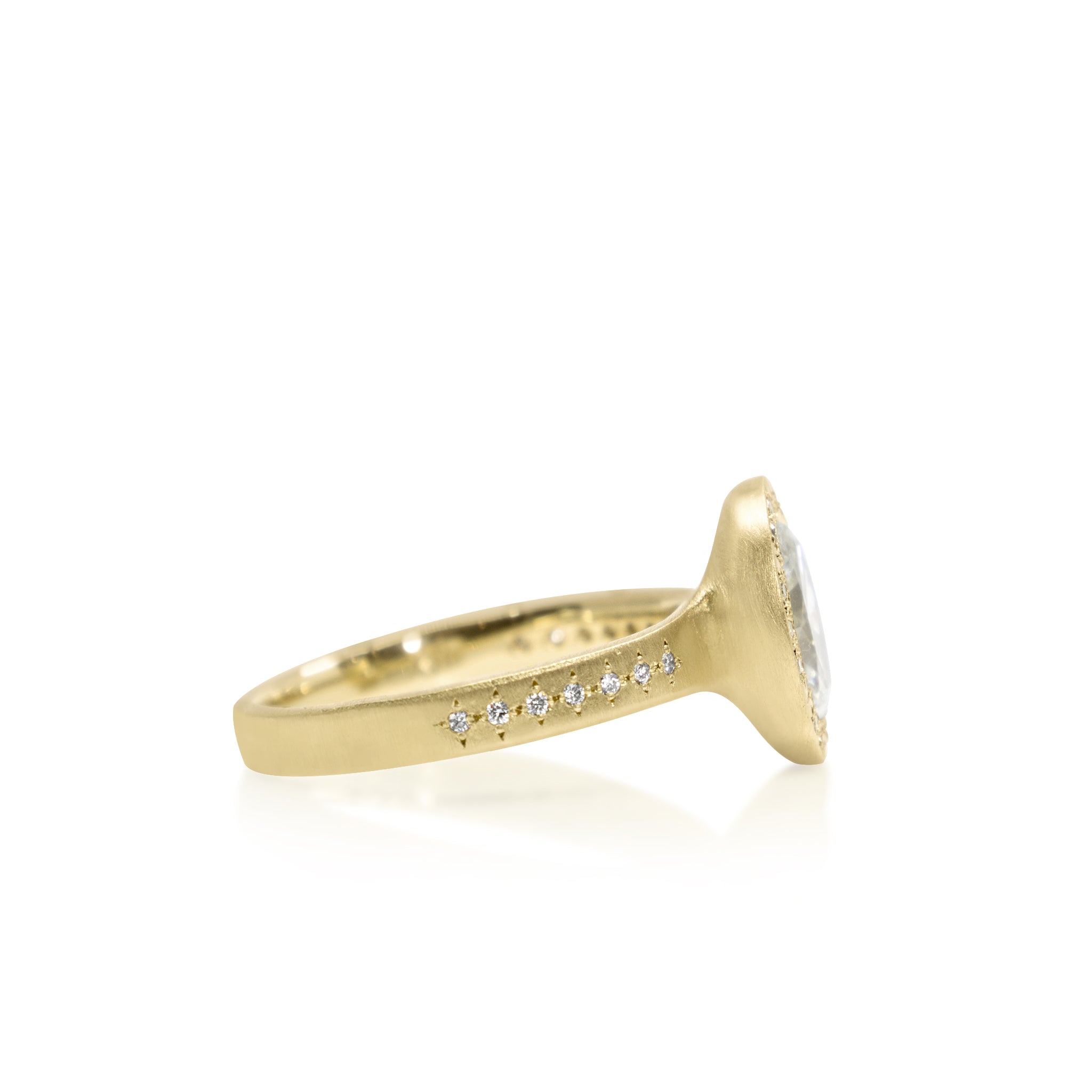 Woven Halo Oval Ring