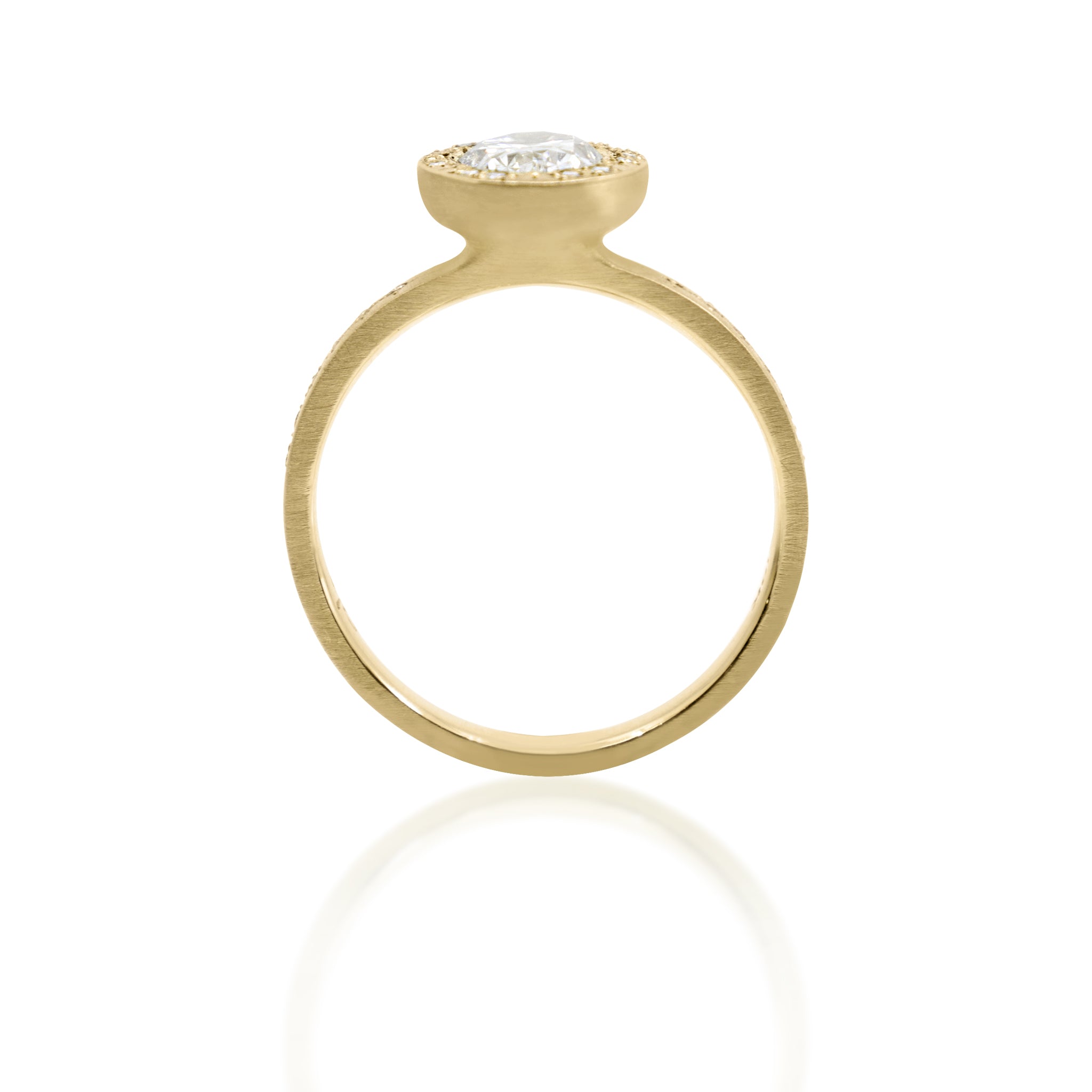 Woven Halo Oval Ring