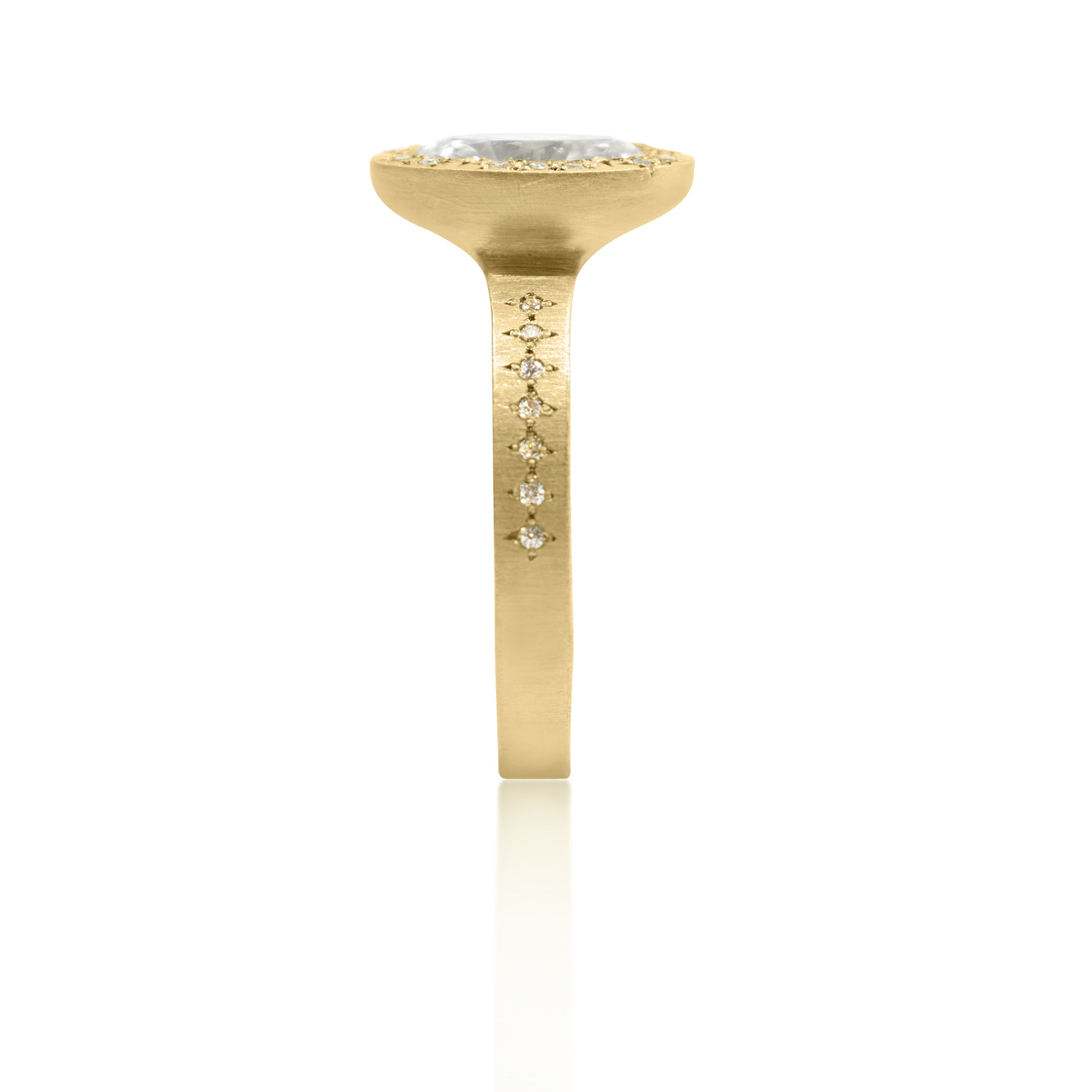 Woven Halo Oval Ring