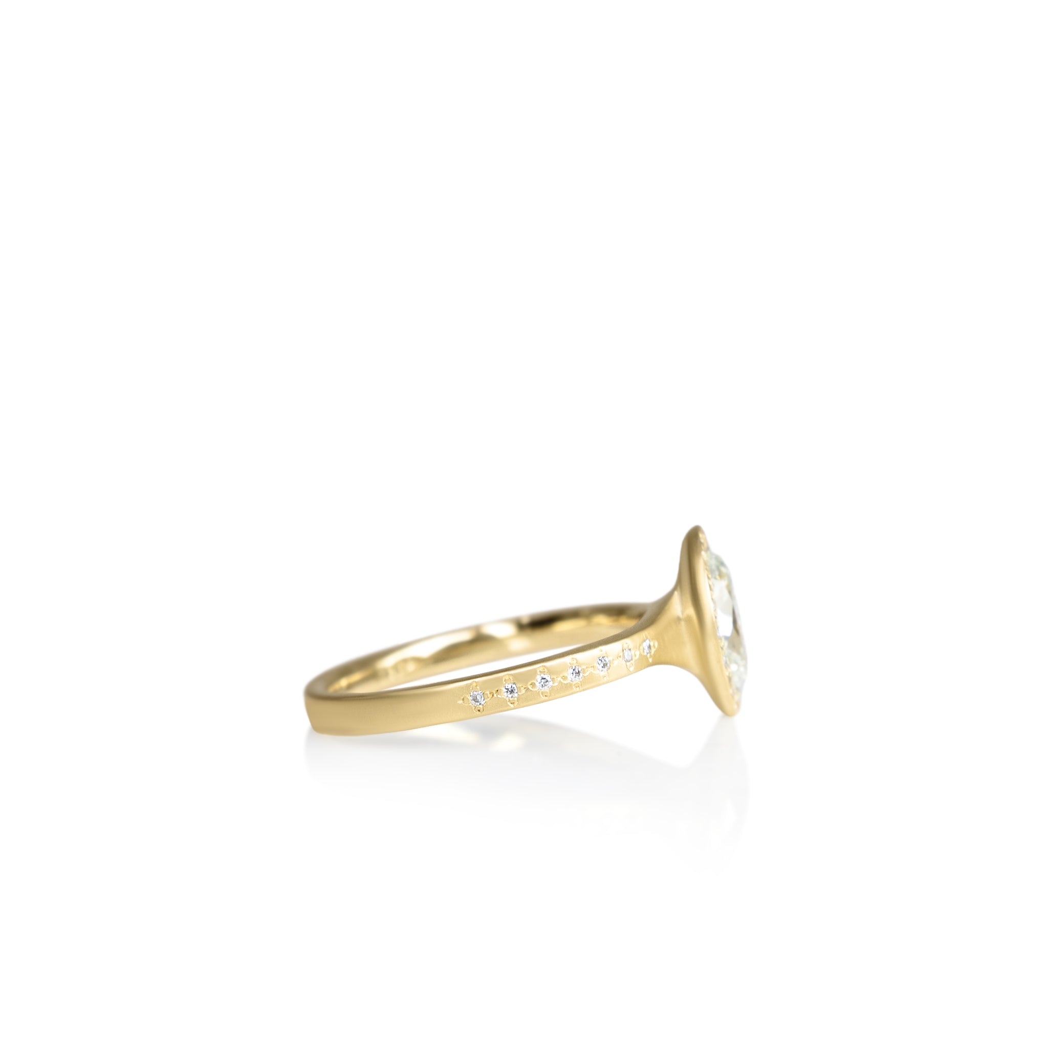 Oval Woven Halo Ring - 1.01ct