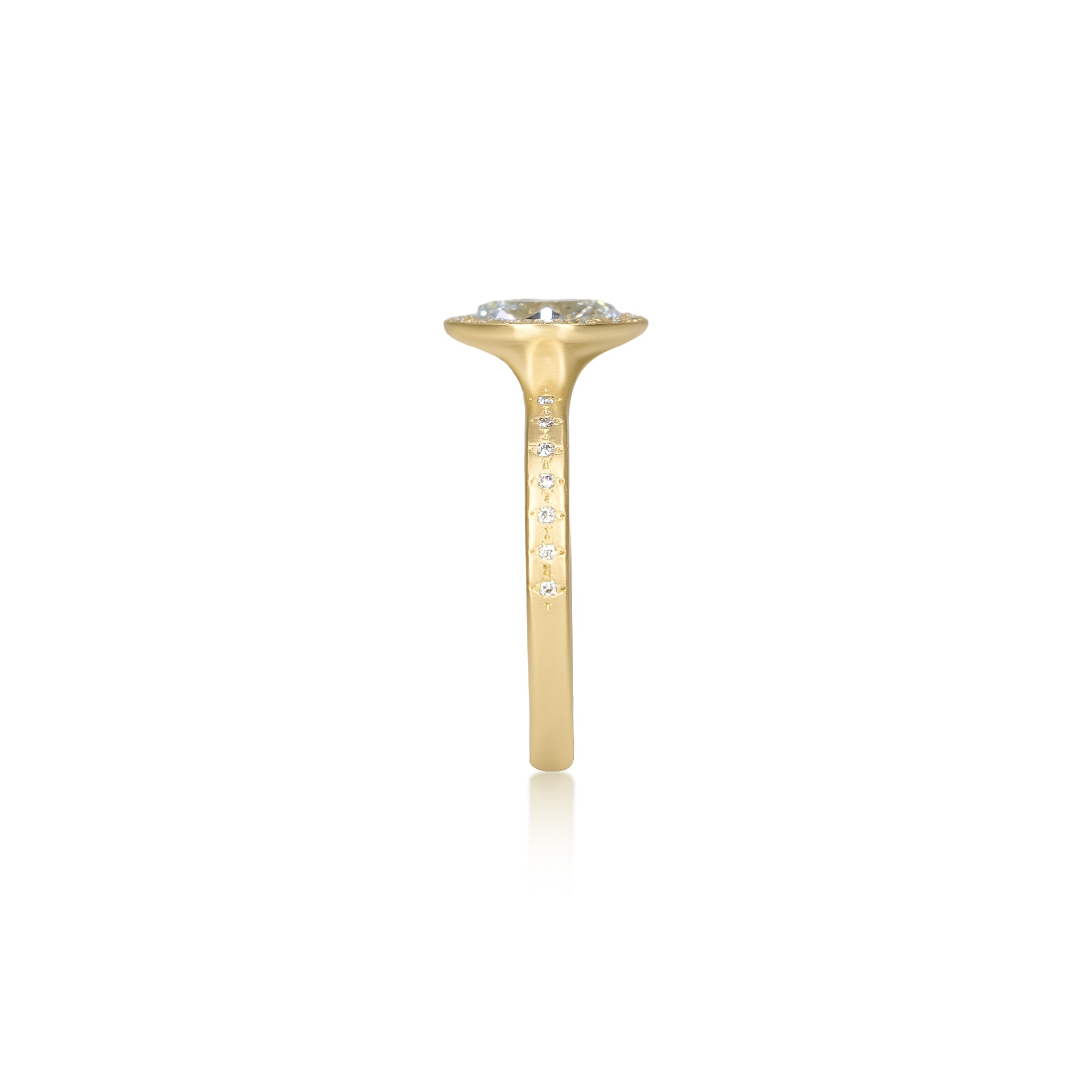 Oval Woven Halo Ring - 1.01ct