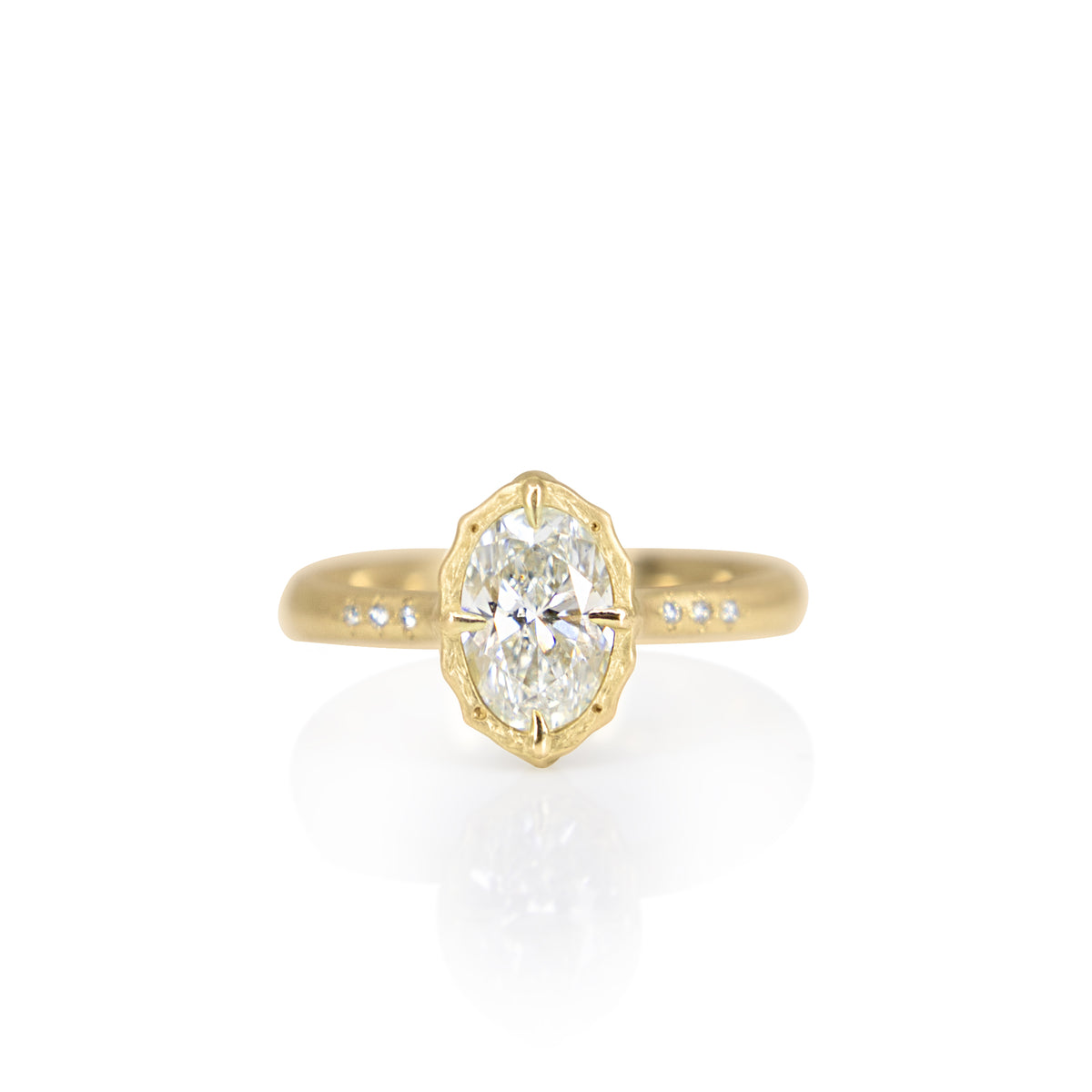 Oval Lotus Ring - 1.10ct