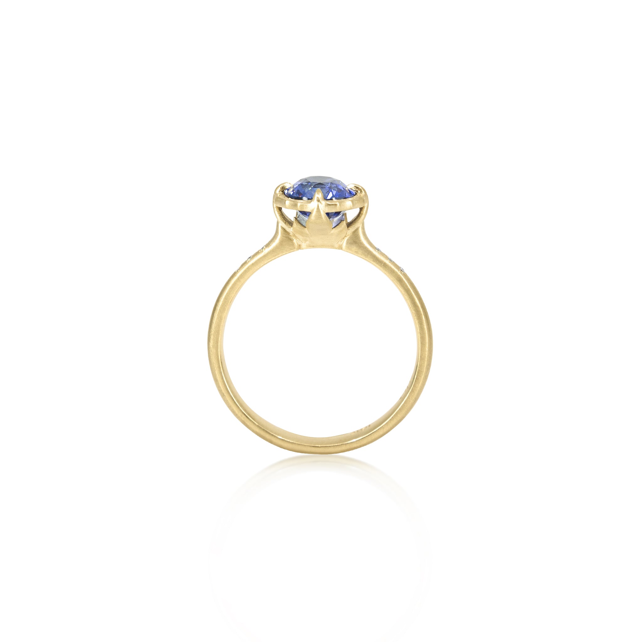 Oval Sapphire Lotus Ring - 1.62ct