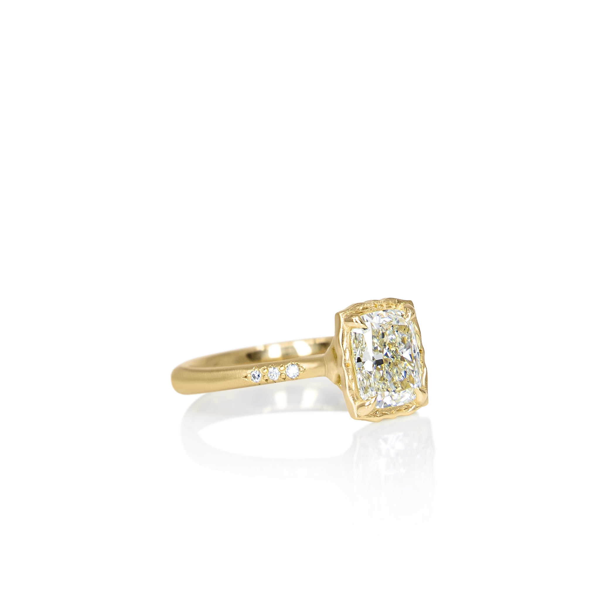 Cushion Lotus Ring - 1.51ct