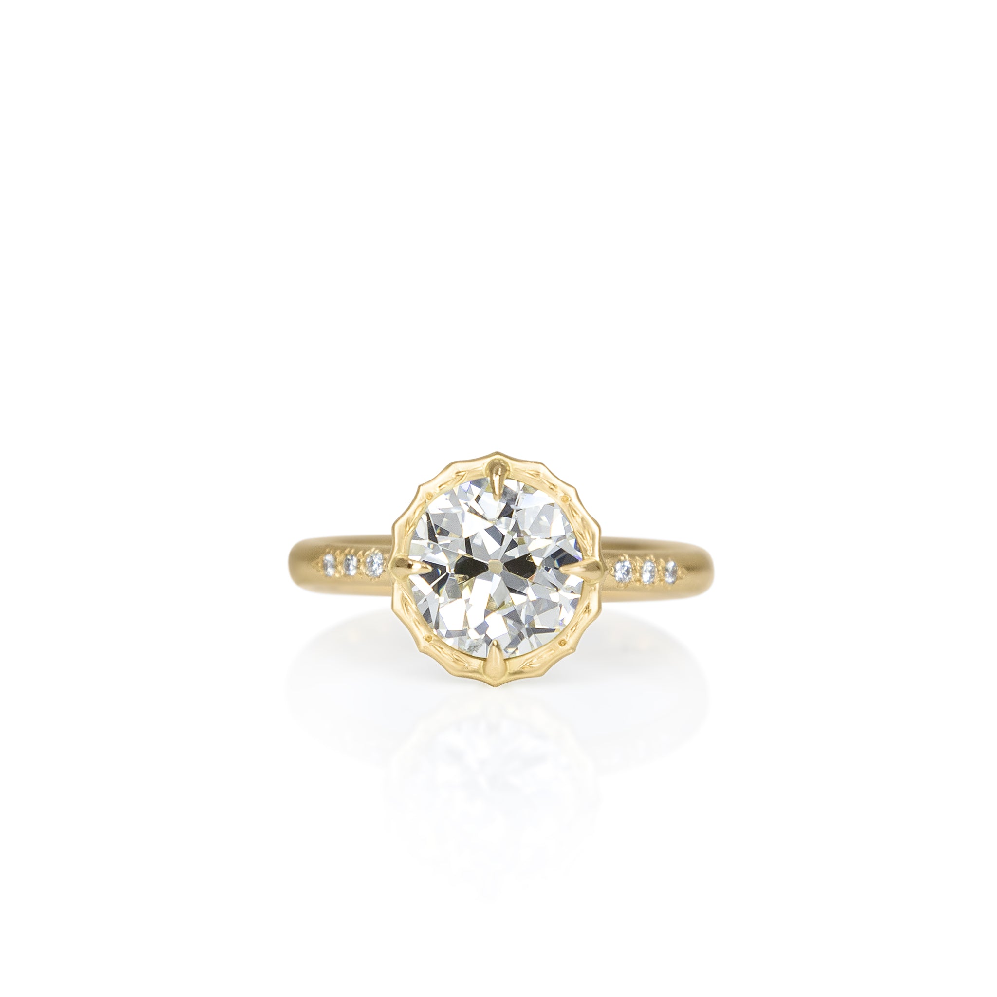 Old European Lotus Ring - 2.08ct