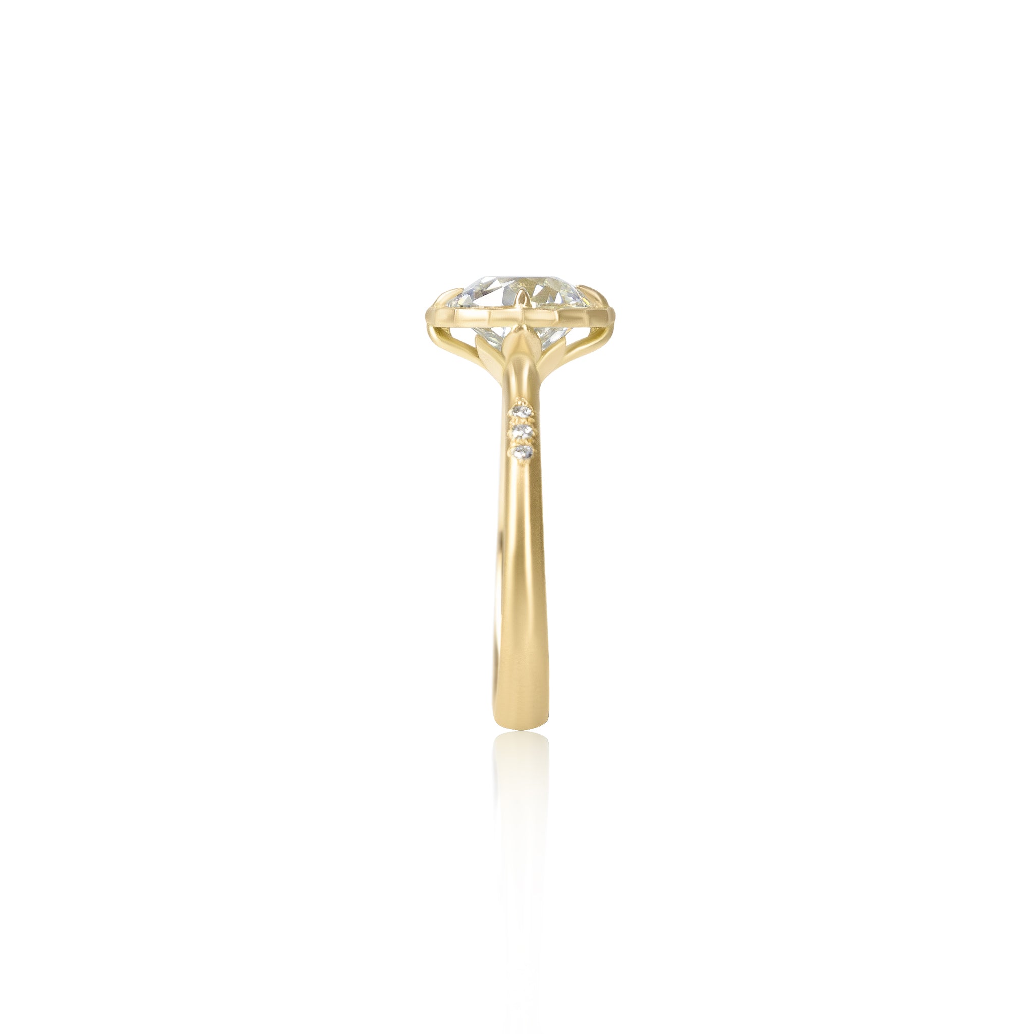 Old European Lotus Ring - 2.08ct