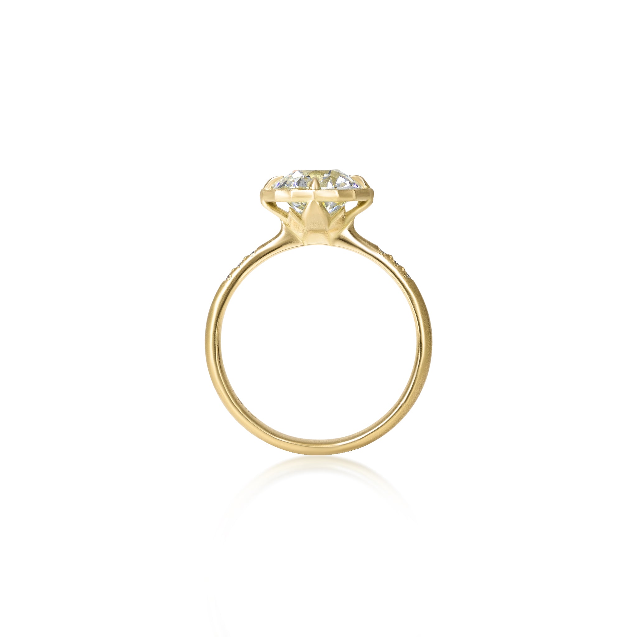 Old European Lotus Ring - 2.08ct