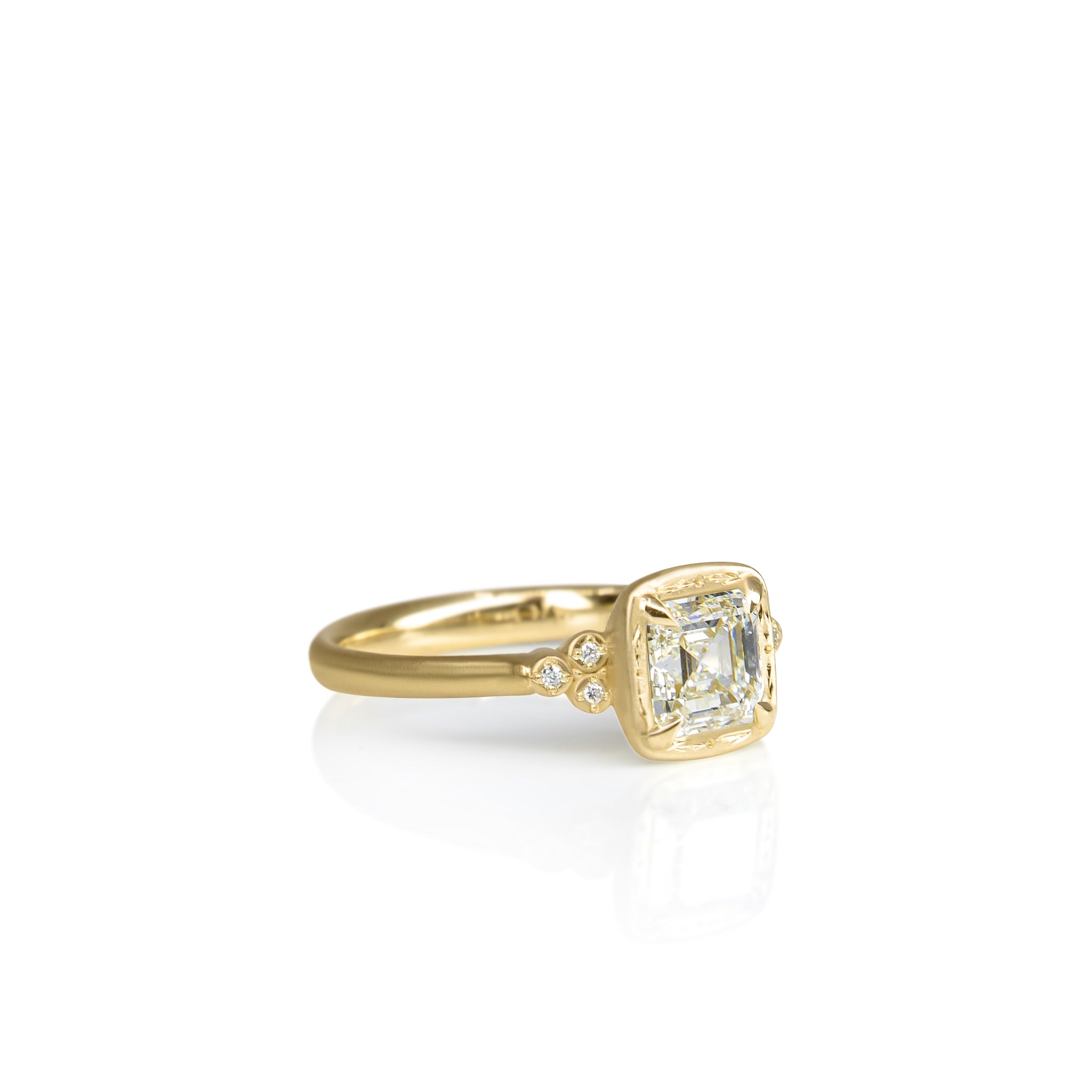 Asscher Cut Luna Ring - 1.00ct