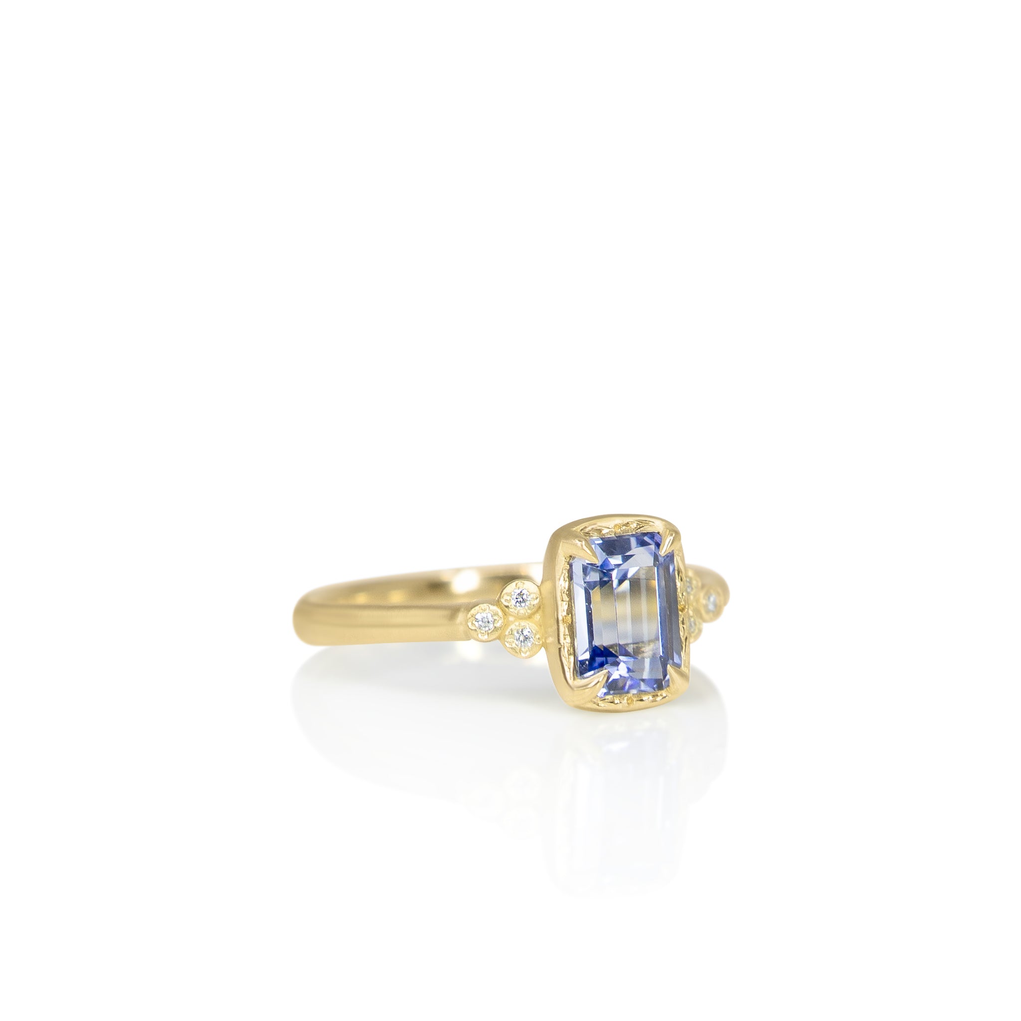 Step Cut Luna Sapphire Ring - 1.20ct