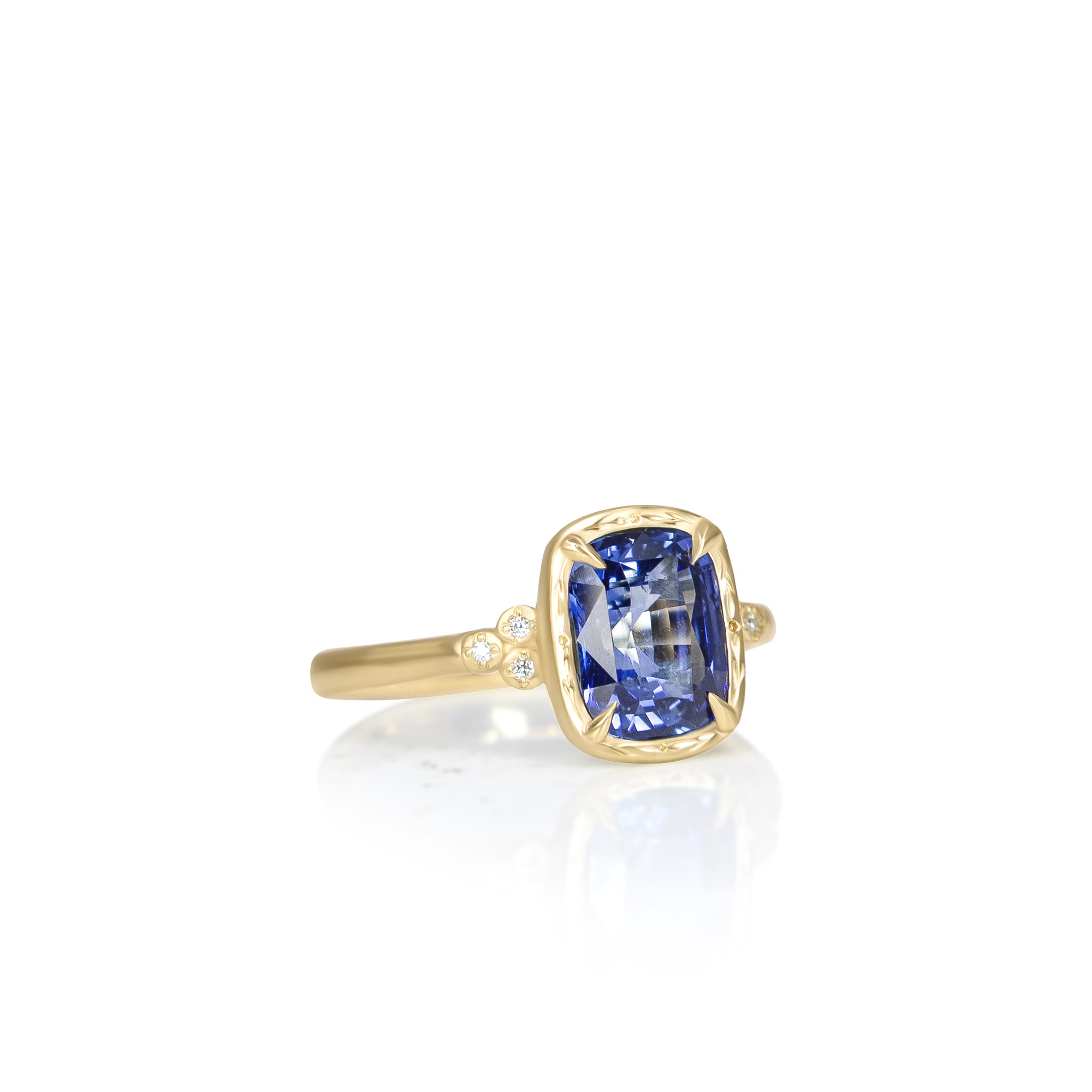 Cushion Sapphire Luna Ring - 2.56ct