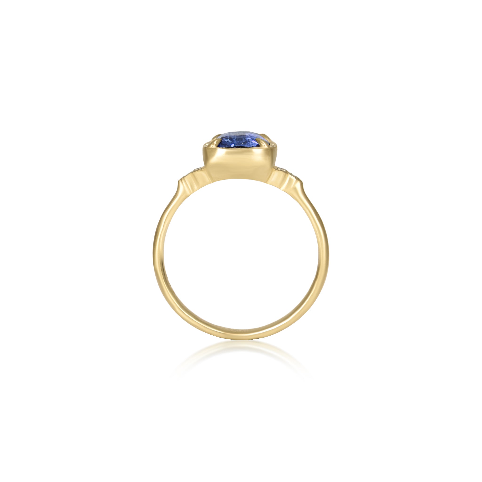 Cushion Sapphire Luna Ring - 2.56ct