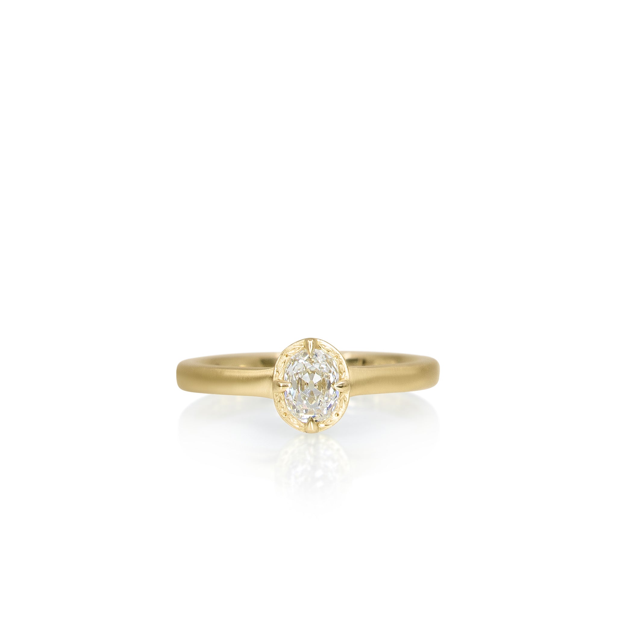 Stackable Oval Diamond Ring