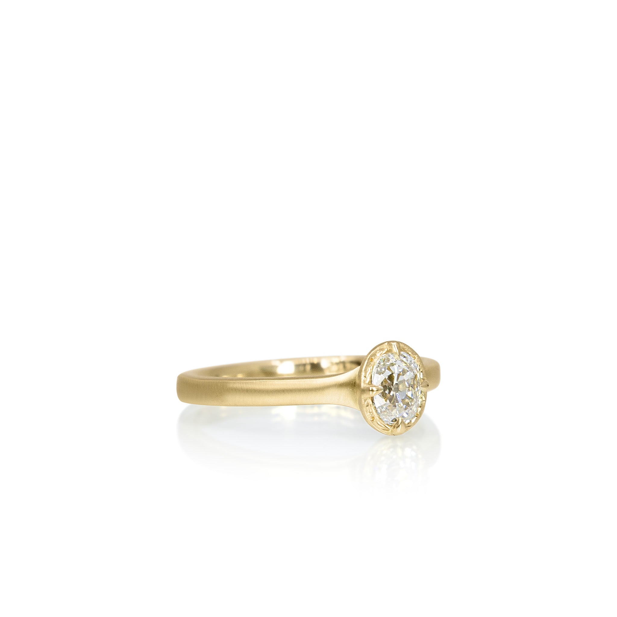 Stackable Oval Diamond Ring