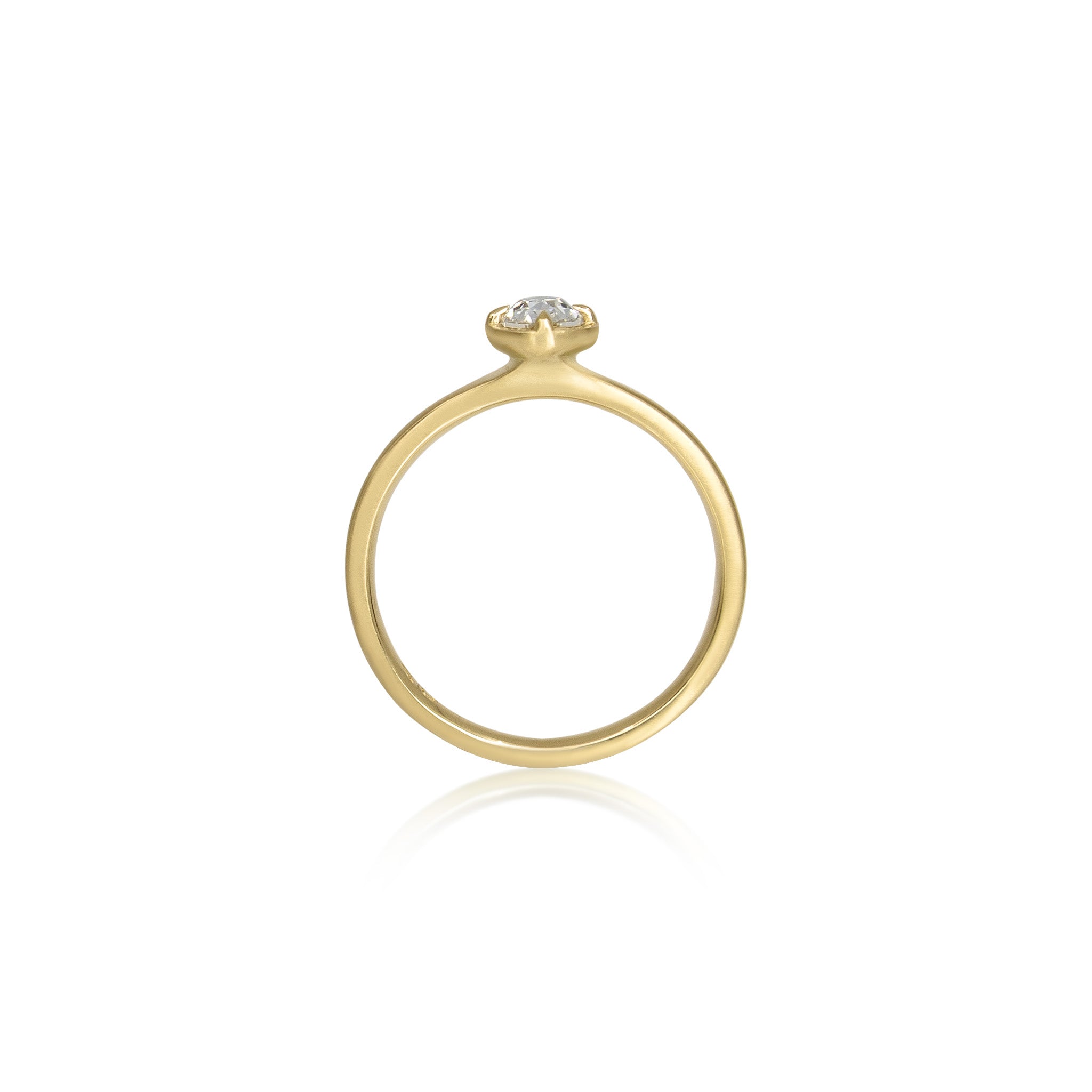 Stackable Old Mine Diamond Ring