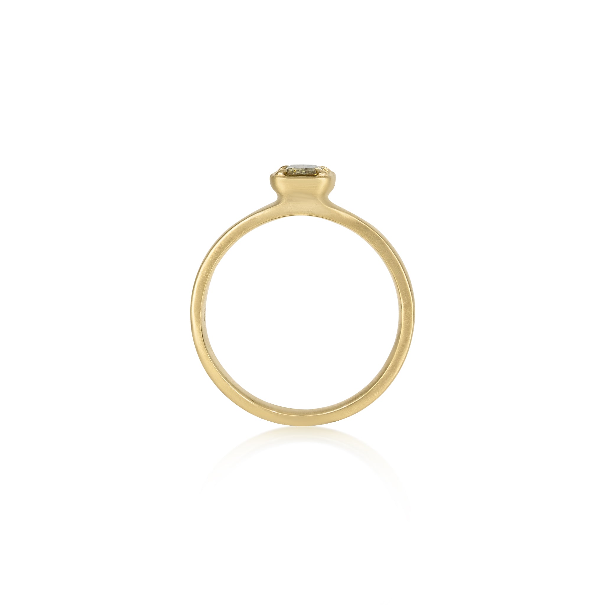 Stackable Amber Yellow Diamond Ring