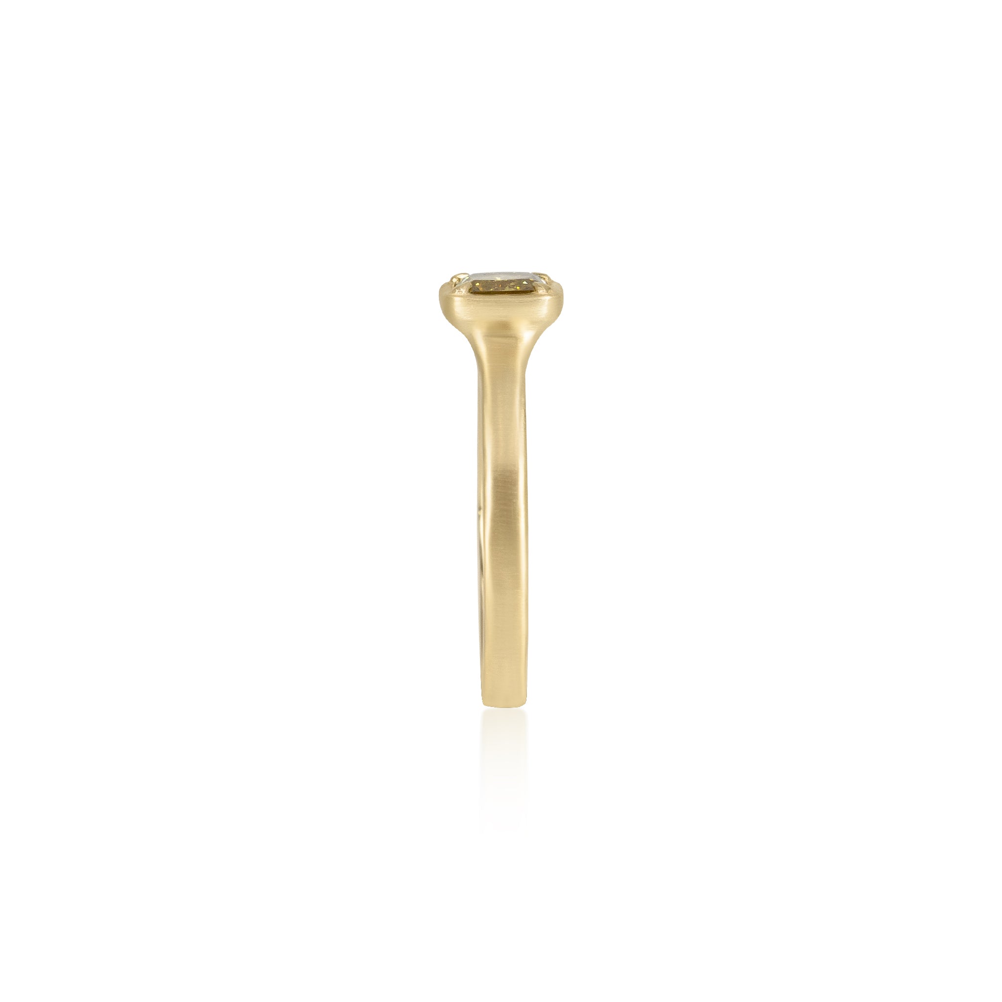 Stackable Amber Yellow Diamond Ring