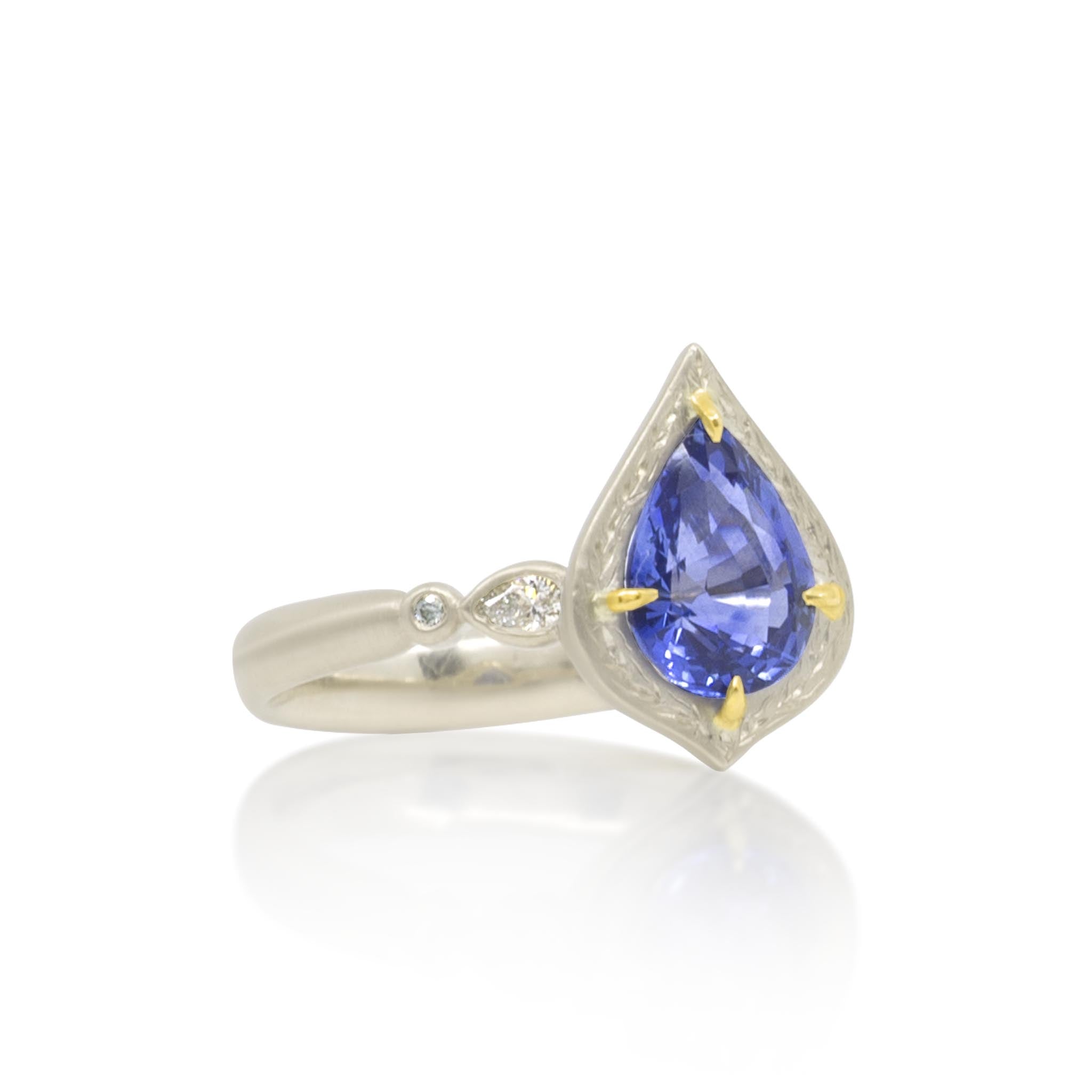Pear Sapphire Ring - 2.04ct