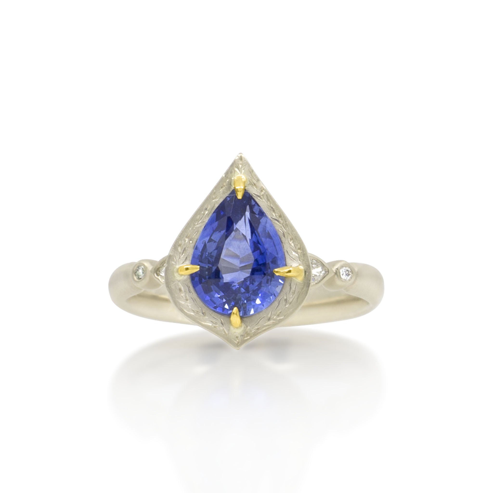Pear Sapphire Ring - 2.04ct