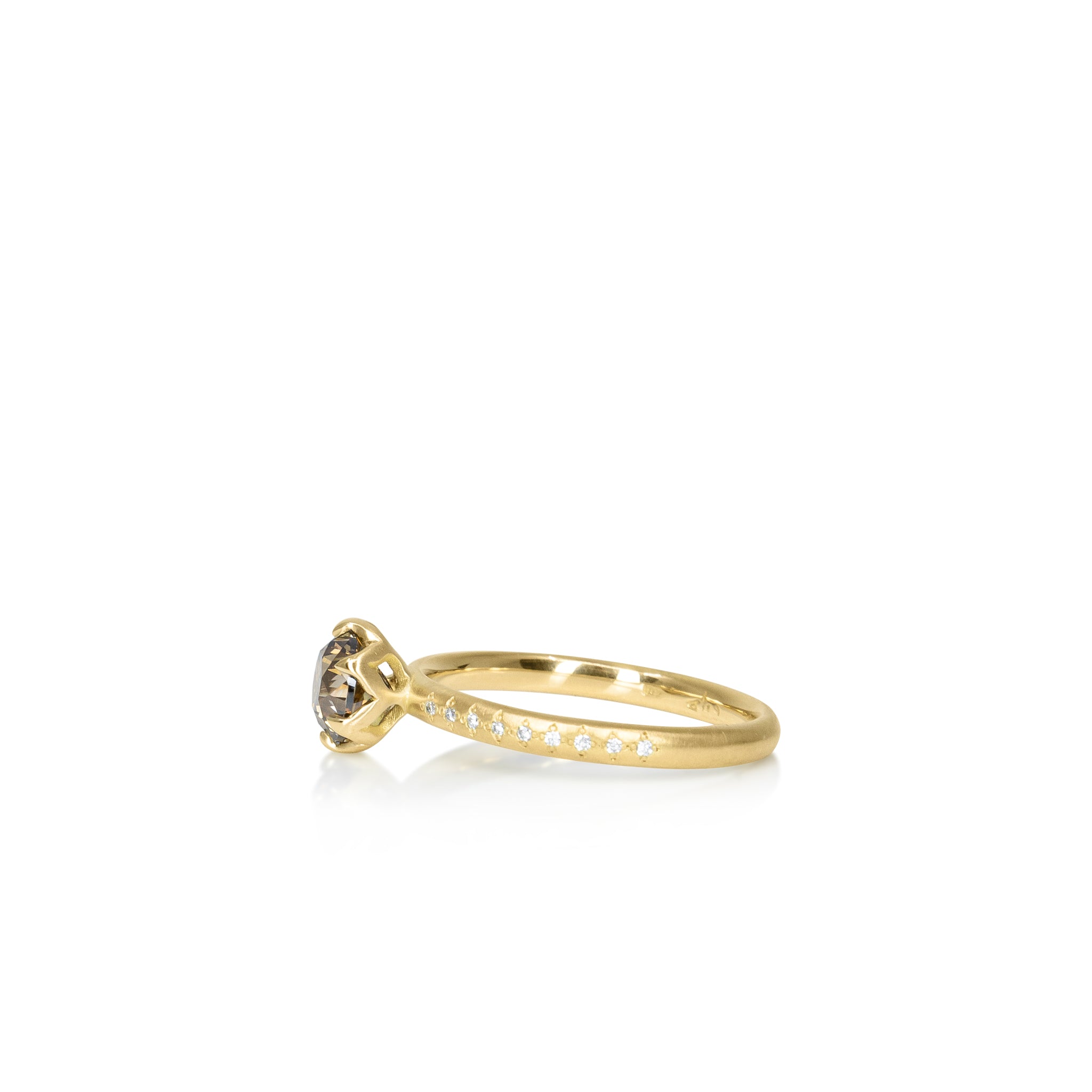 Chocolate Diamond Honeycomb Ring