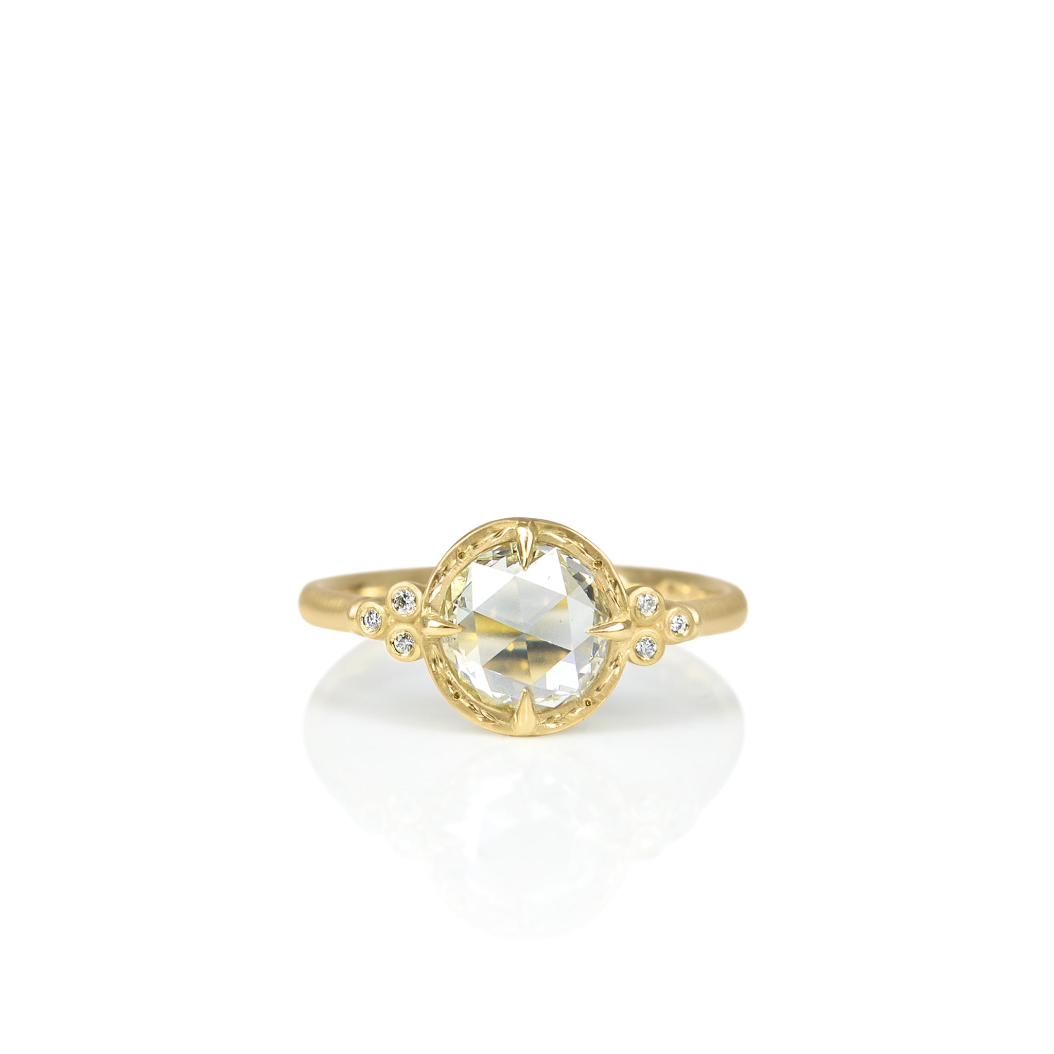 Rose Cut Cut Luna Ring - 1.02ct