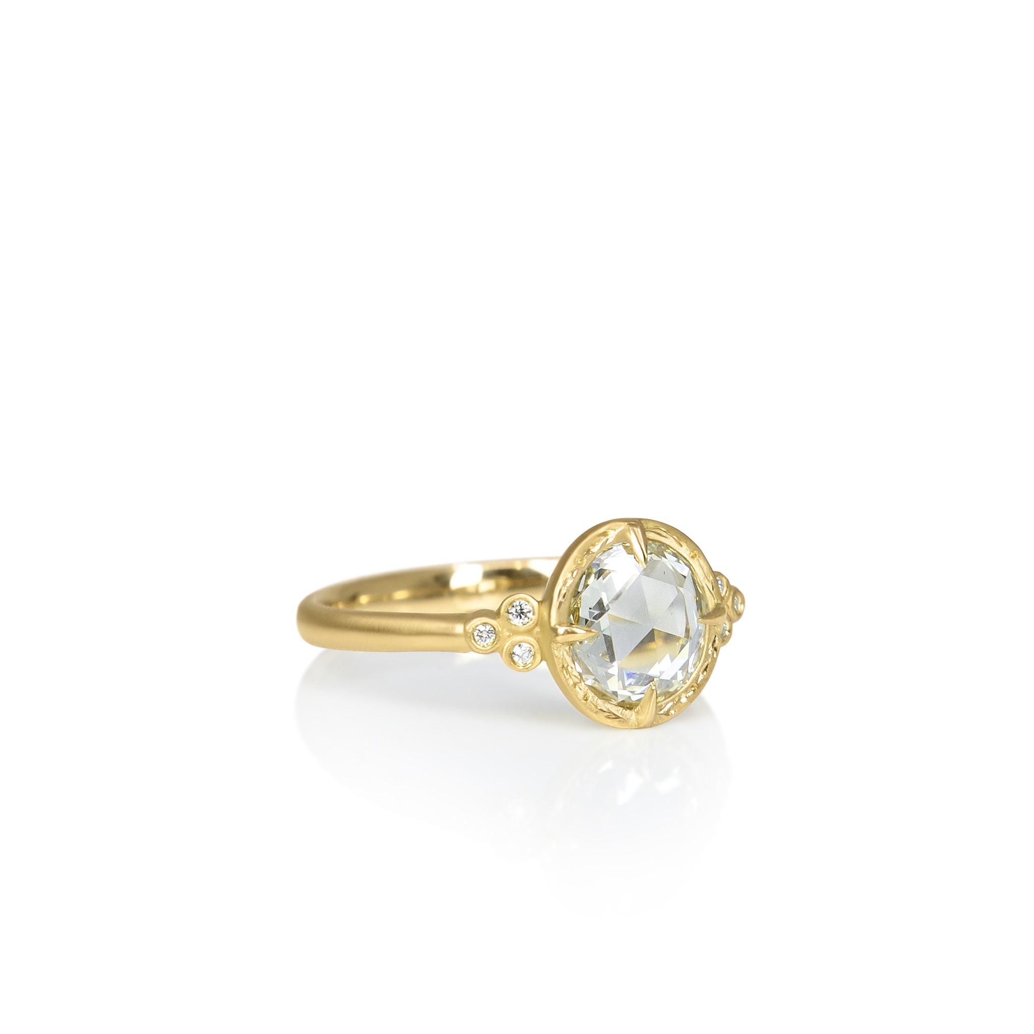 Rose Cut Cut Luna Ring - 1.02ct