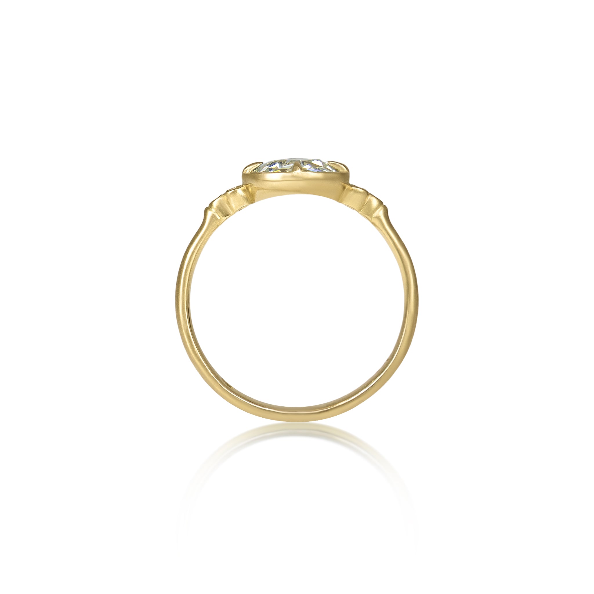 Rose Cut Cut Luna Ring - 1.02ct