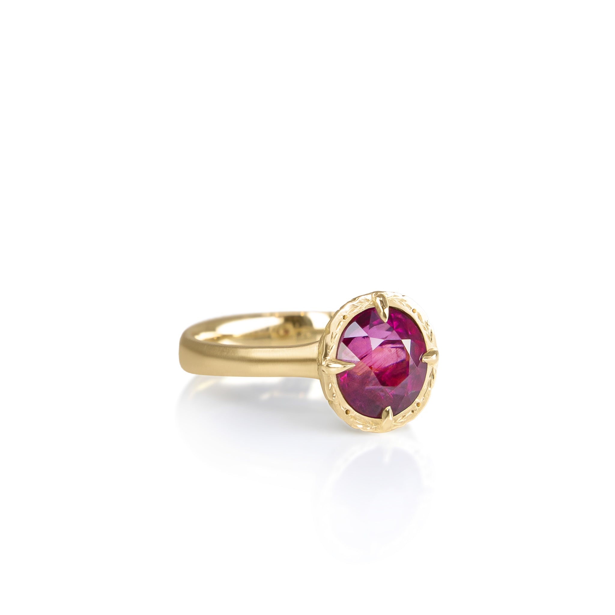 Pink Tourmaline Basket Ring