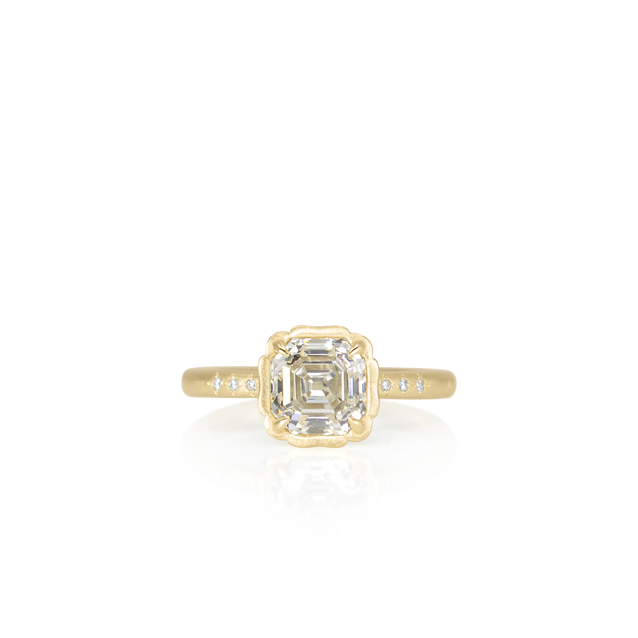 Rose Petal Asscher Ring