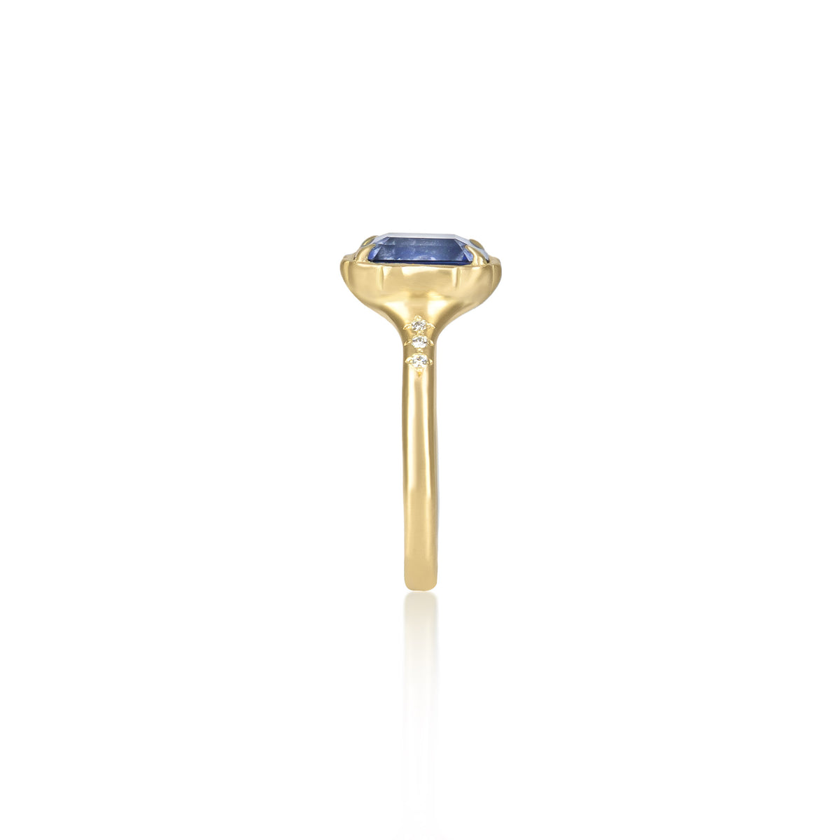 Step Cut Sapphire Stillwater Ring - 3.10ct