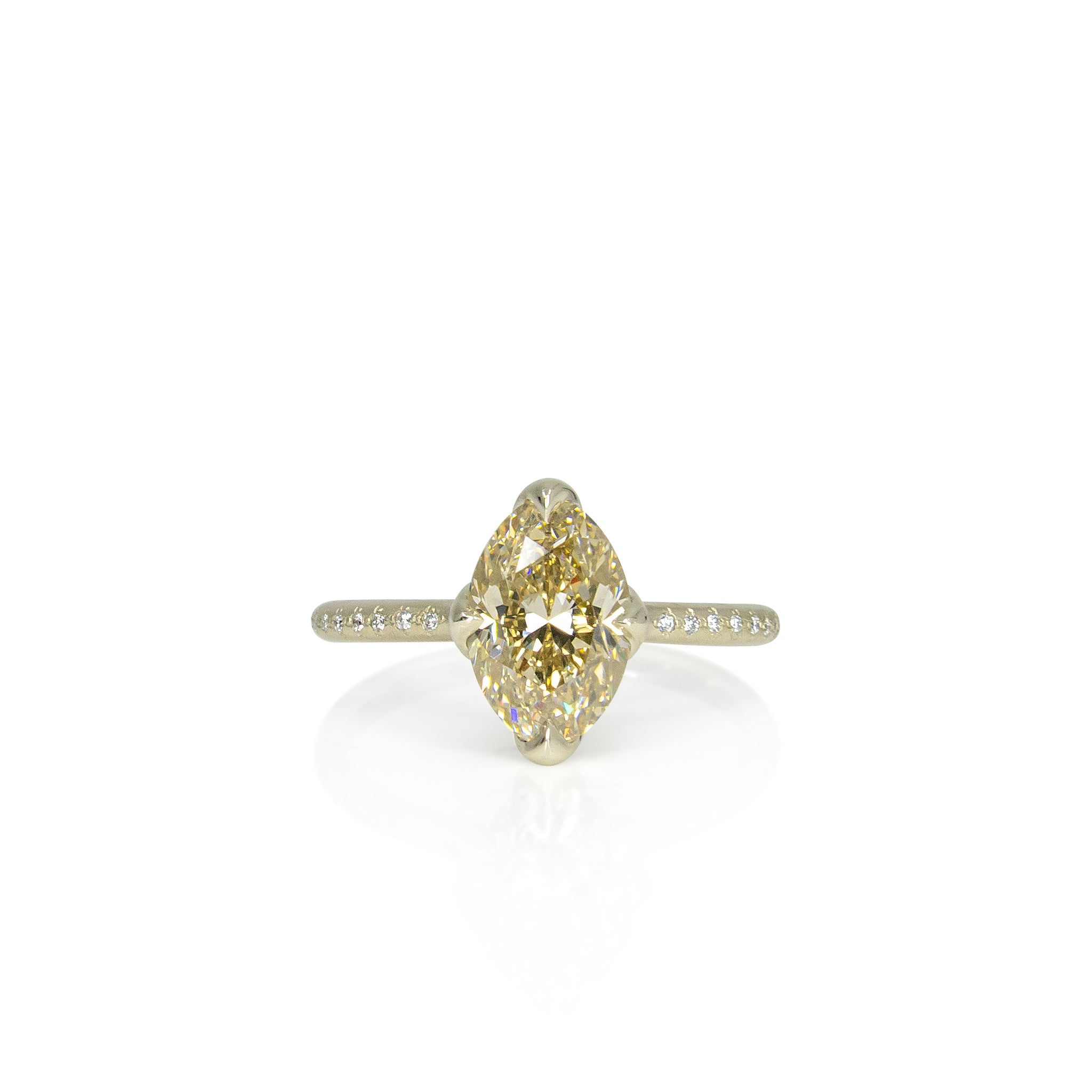 Rosehip Fancy Oval Diamond Ring