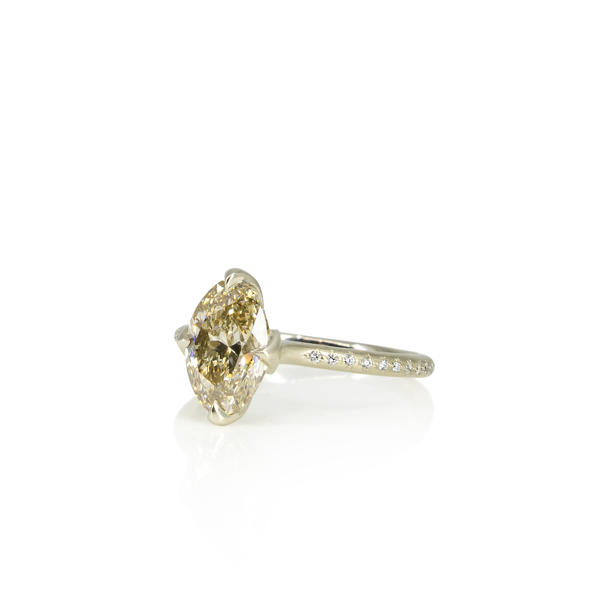 Rosehip Fancy Oval Diamond Ring