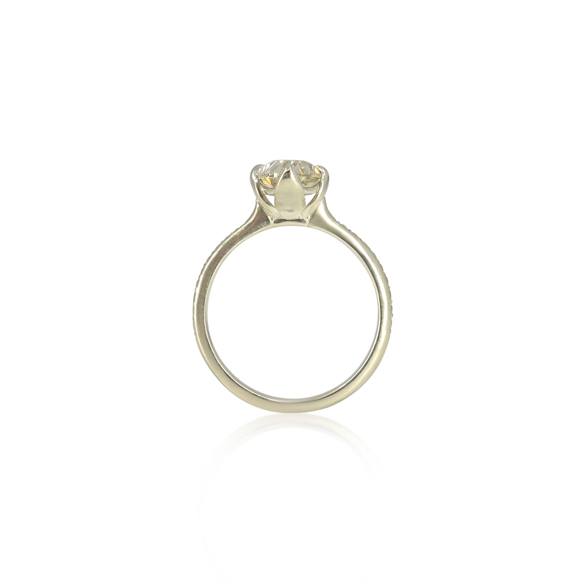 Rosehip Fancy Oval Diamond Ring