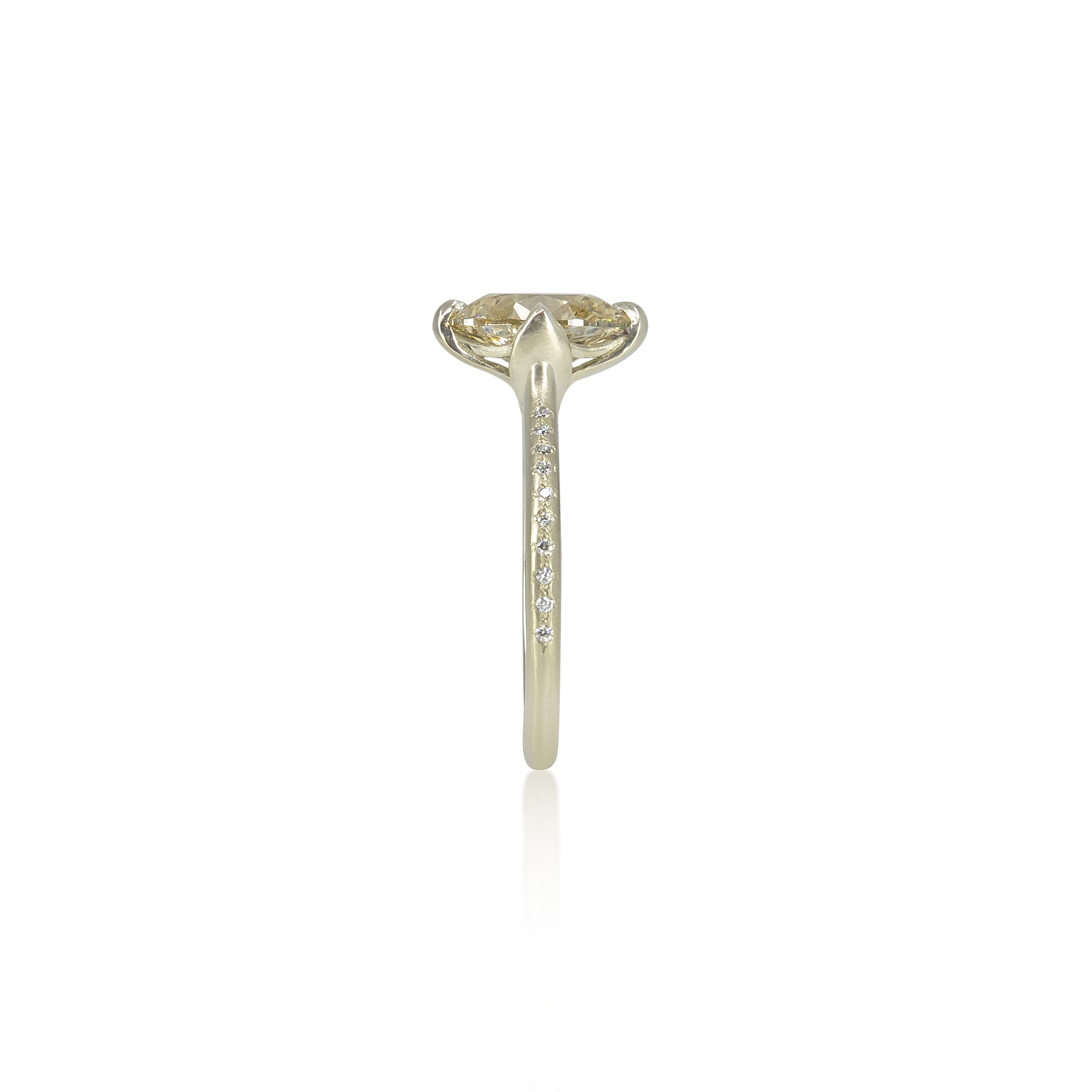 Rosehip Fancy Oval Diamond Ring