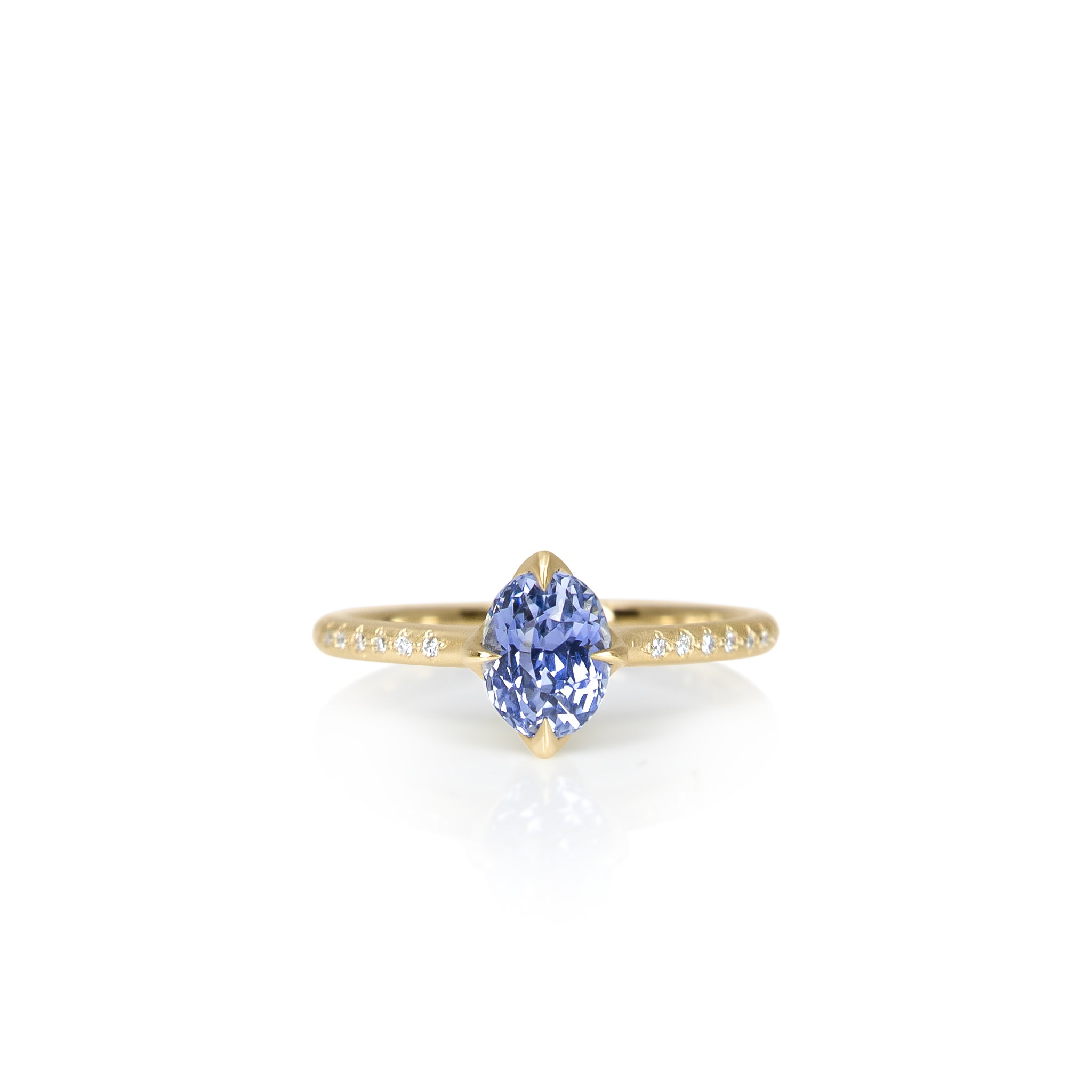 Oval Sapphire Rosehip Ring - 1.30ct