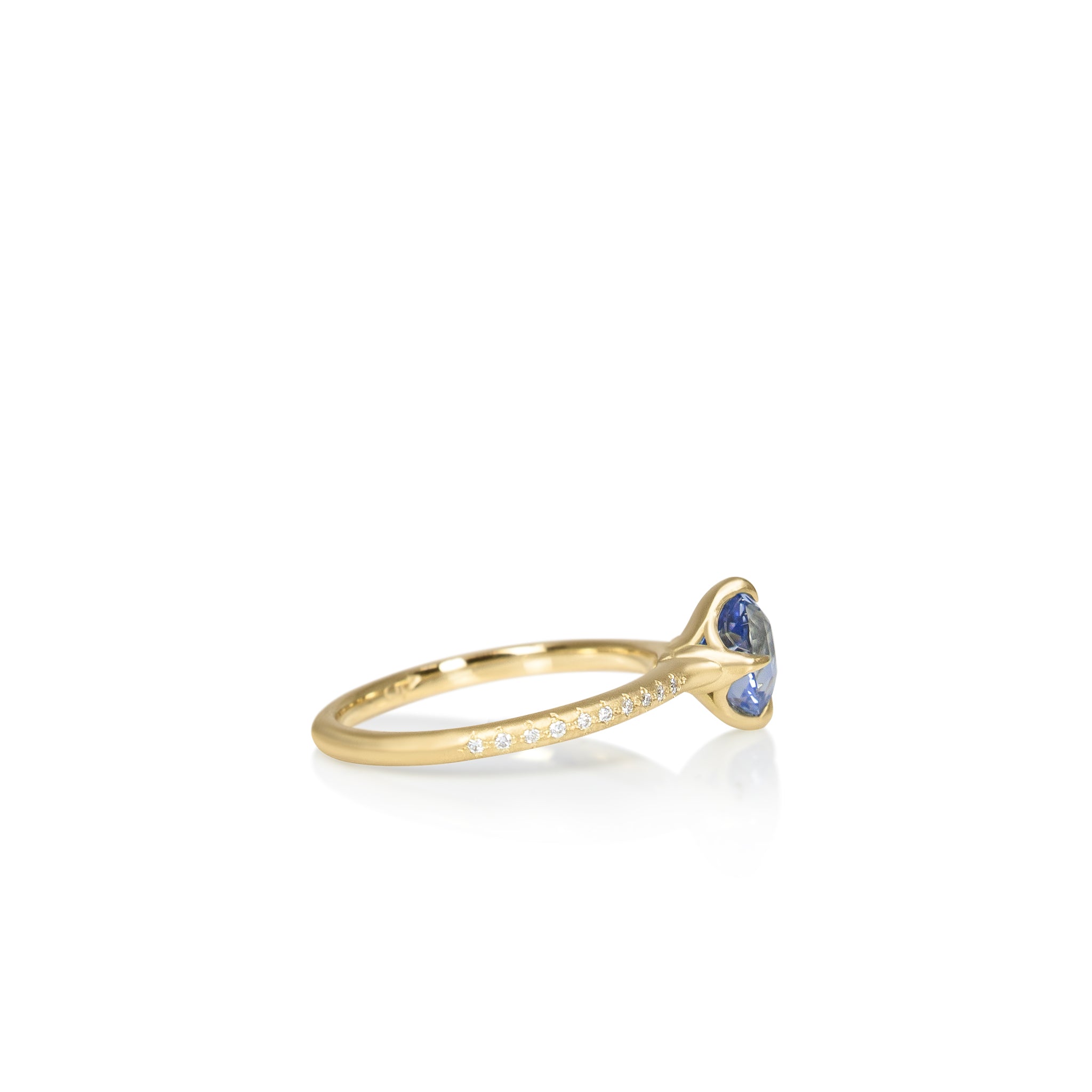 Oval Sapphire Rosehip Ring