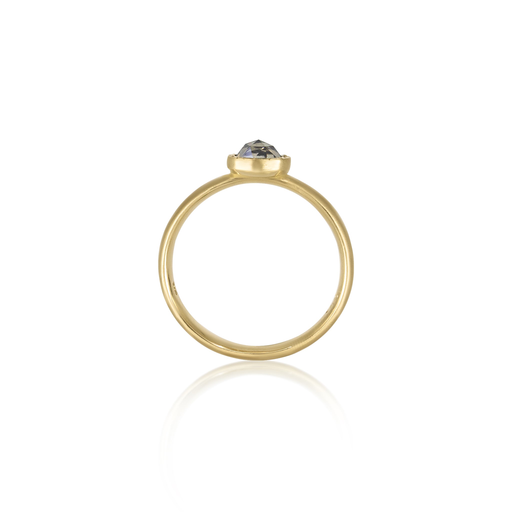 Rose Cut Chocolate Diamond Ring