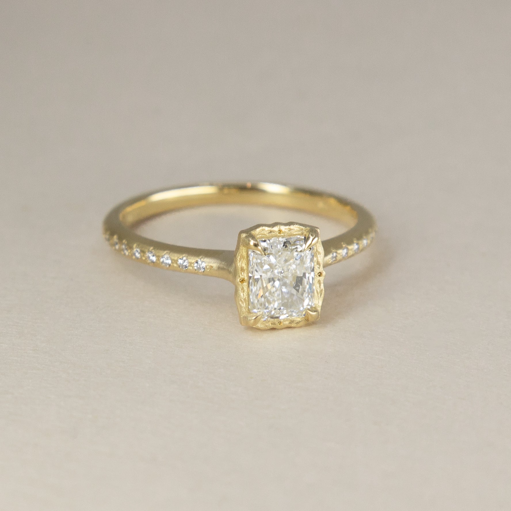 Radiant Lotus Ring - .82ct