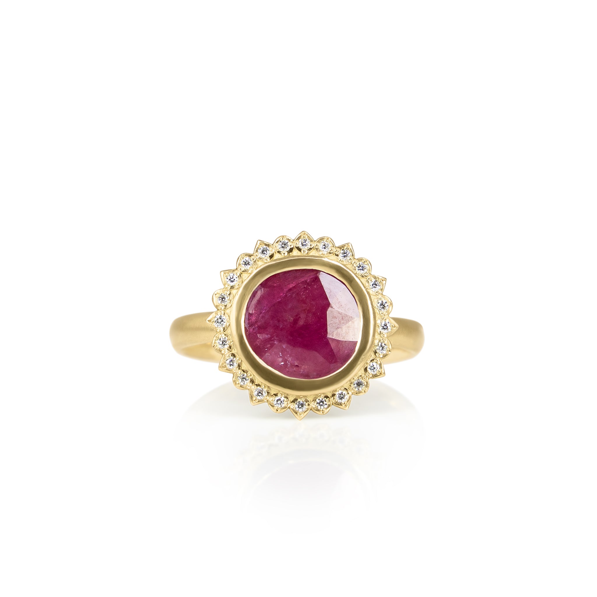Ruby Slice Flame Ring