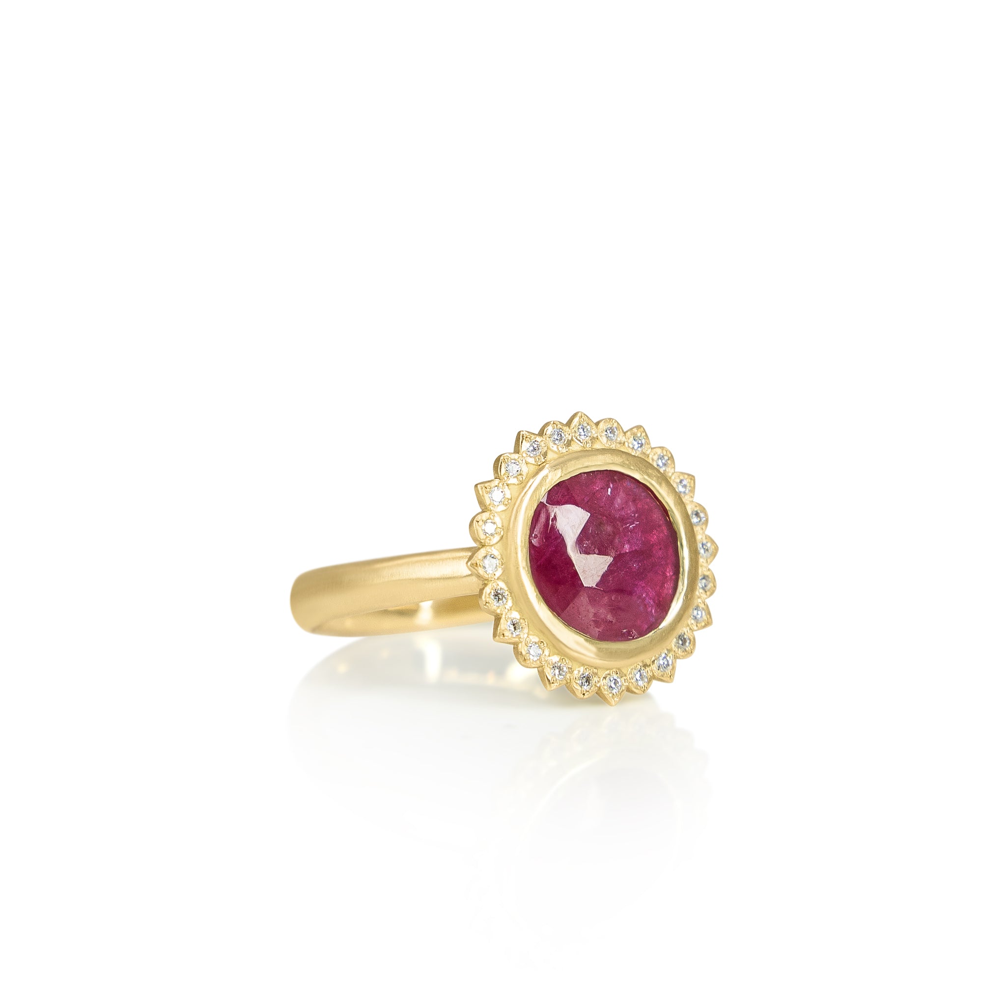 Ruby Slice Flame Ring