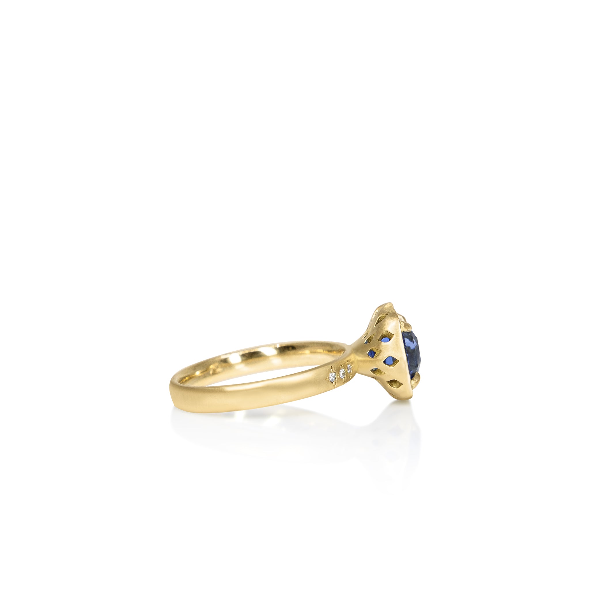Cushion Sapphire Grace Basket Ring - 2.30ct