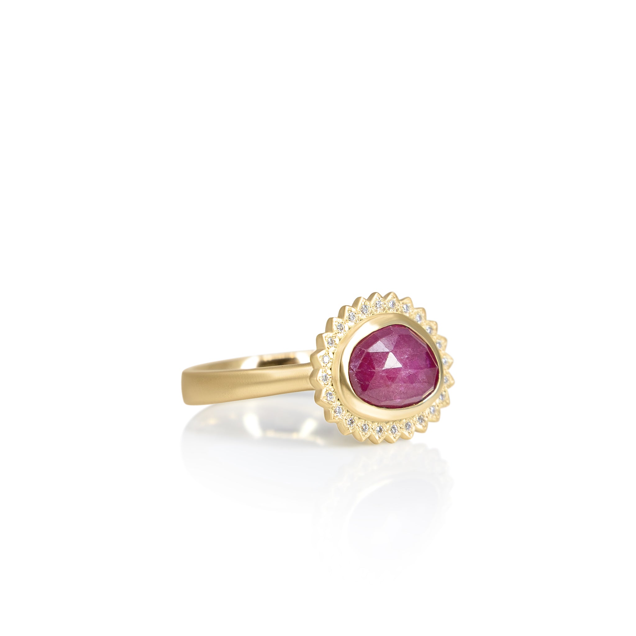 Ruby Organic Flame Ring