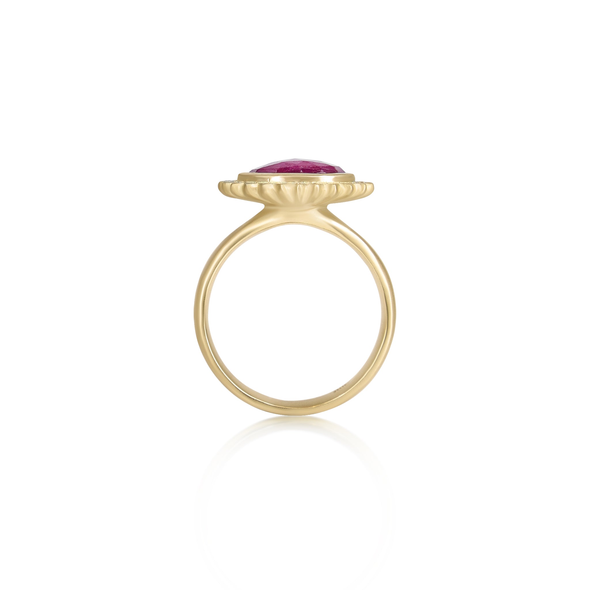 Ruby Organic Flame Ring