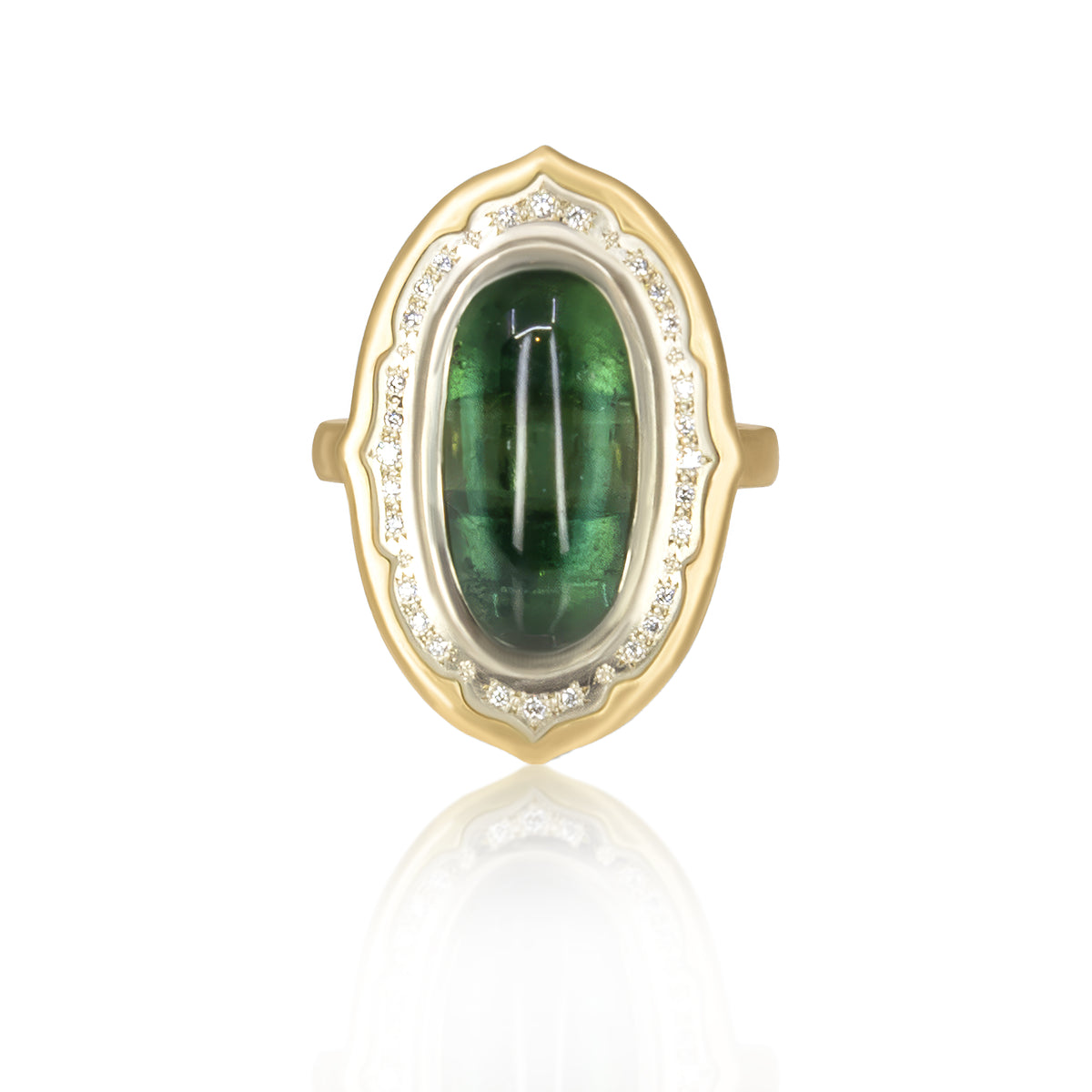 Green Tourmaline Stillwater Ring
