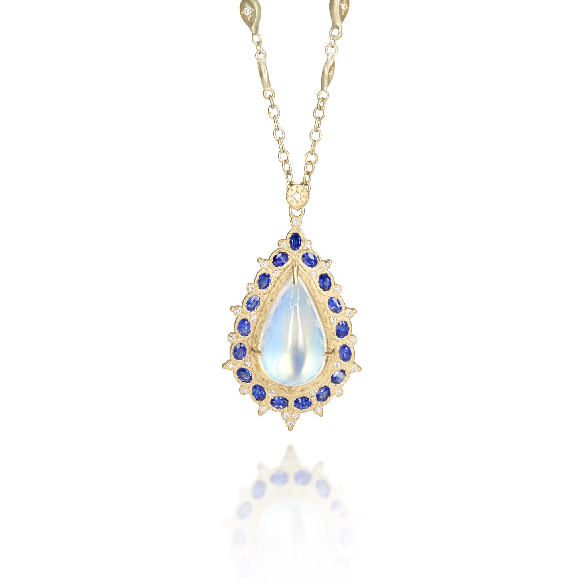 Moonstone and Sapphire Pendant