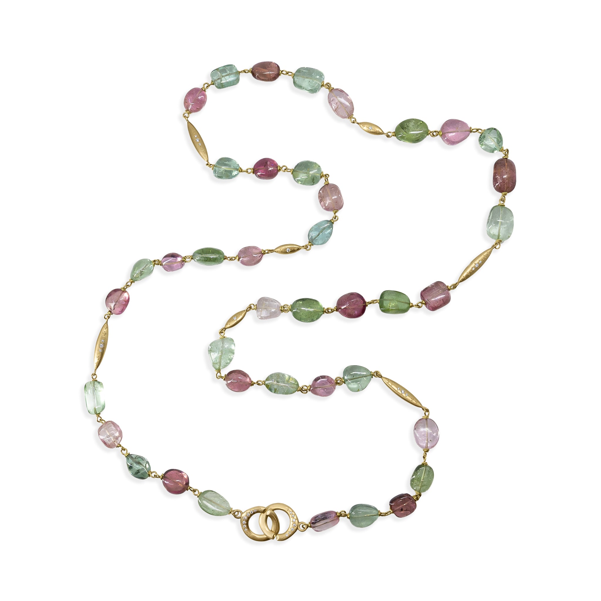 Afghani Tourmaline Beaded Necklace - 31.5 Inches