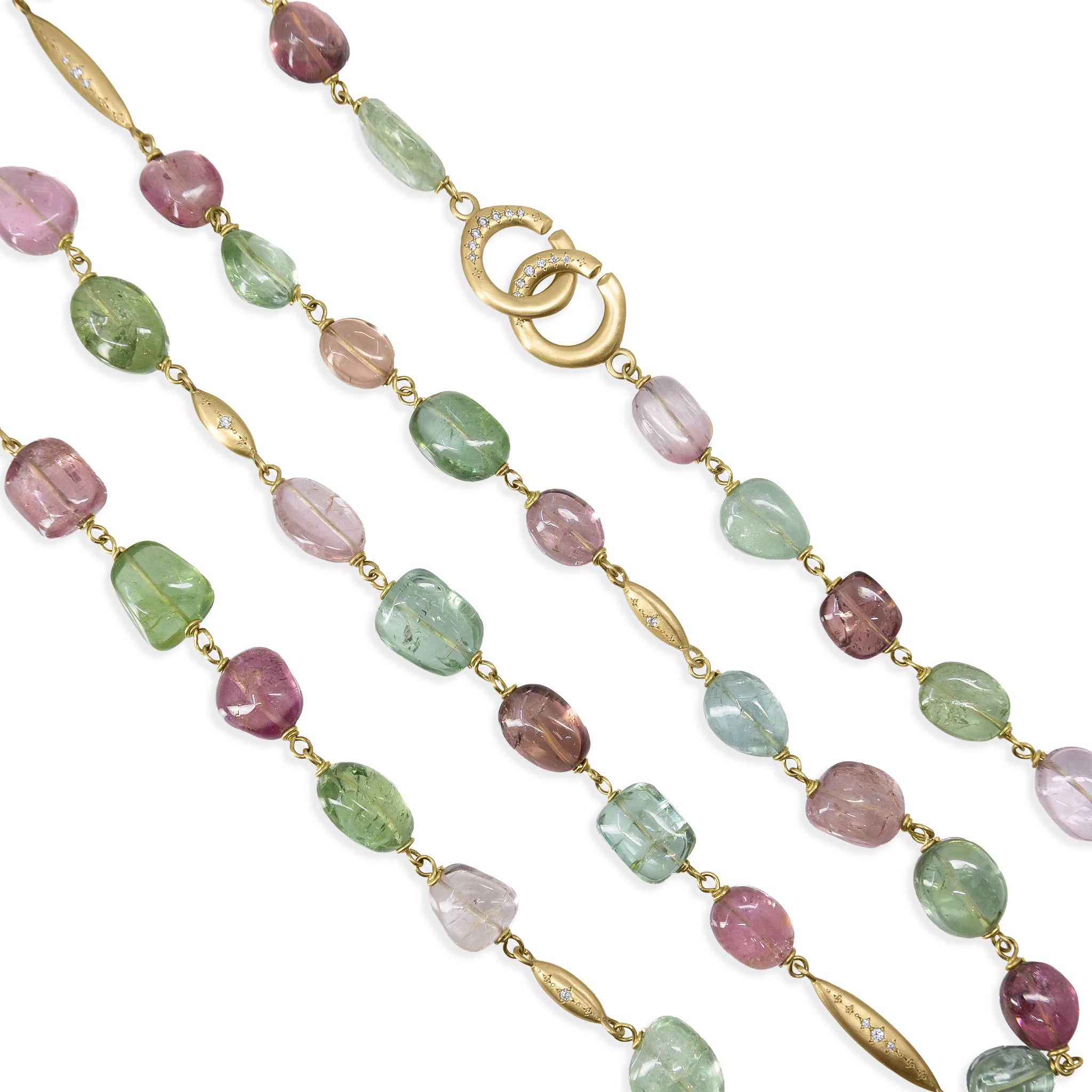 Afghani Tourmaline Beaded Necklace - 31.5 Inches