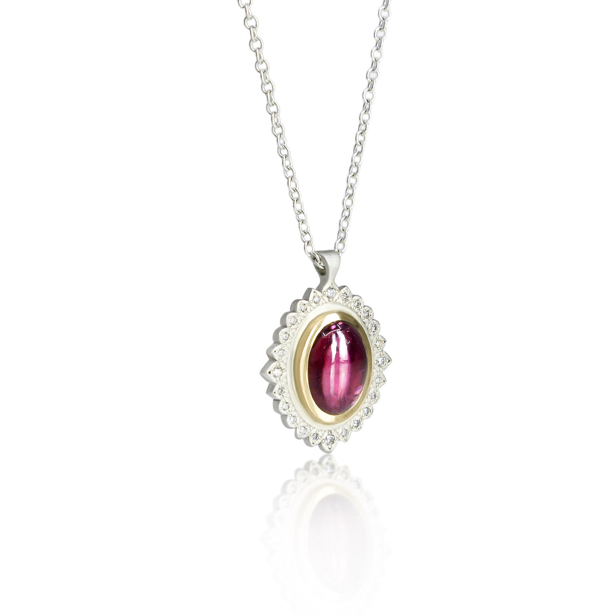 Pink Tourmaline Flame Pendant