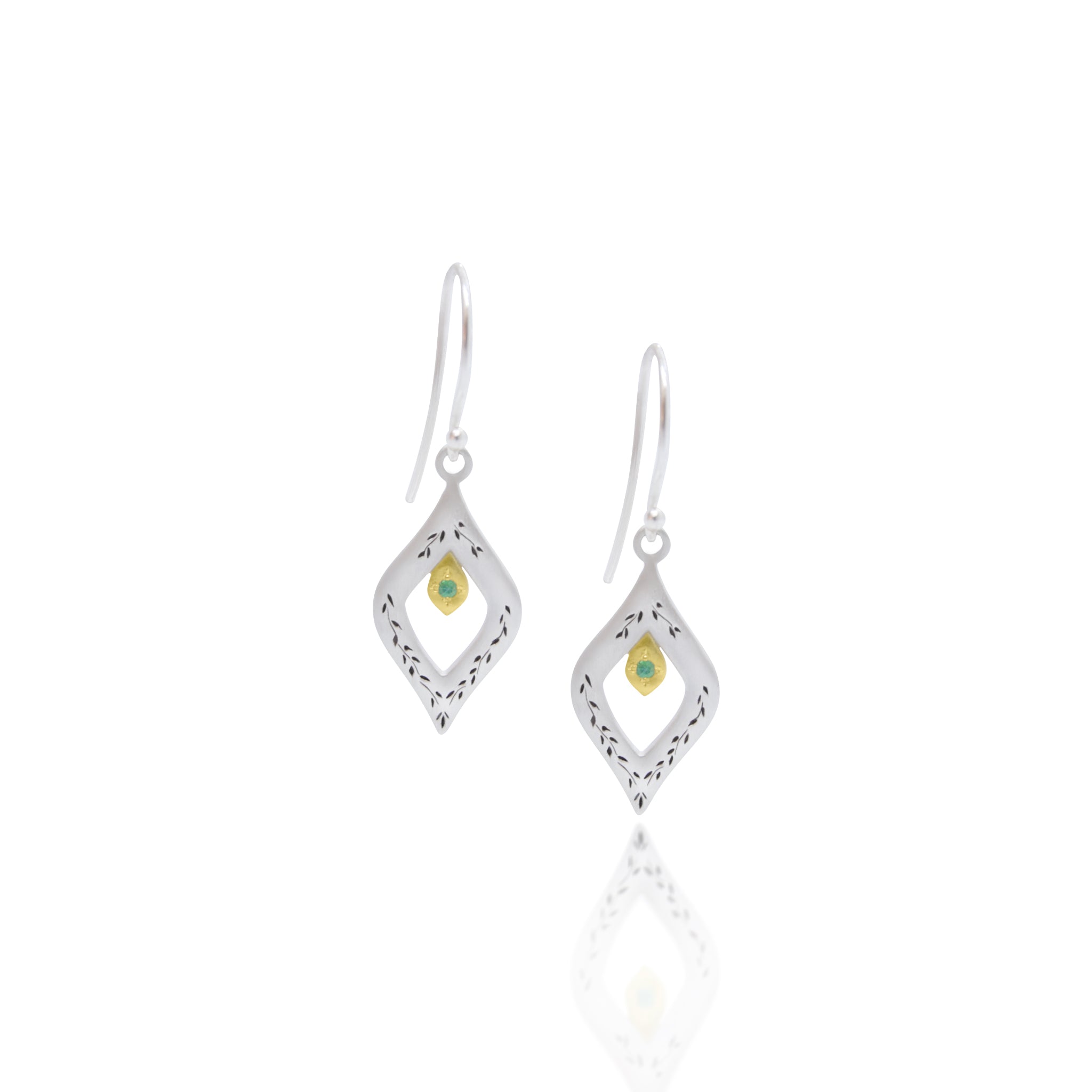 Two Tone Window to Paradise Earring