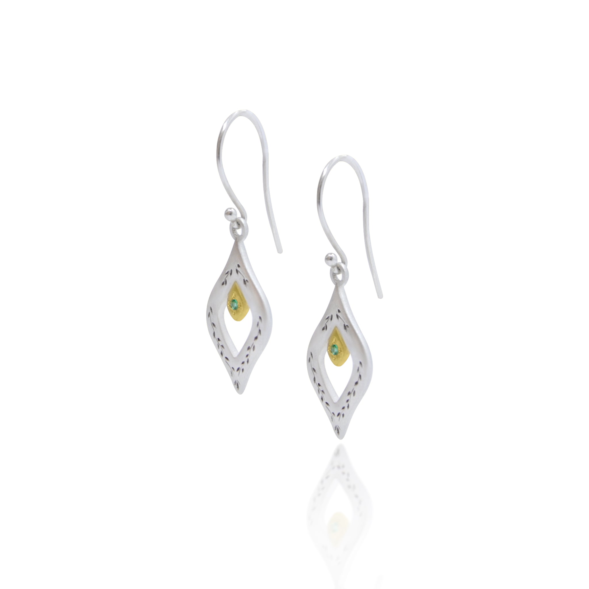 Two Tone Window to Paradise Earrings