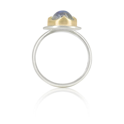 Two Tone Moonstone Ring